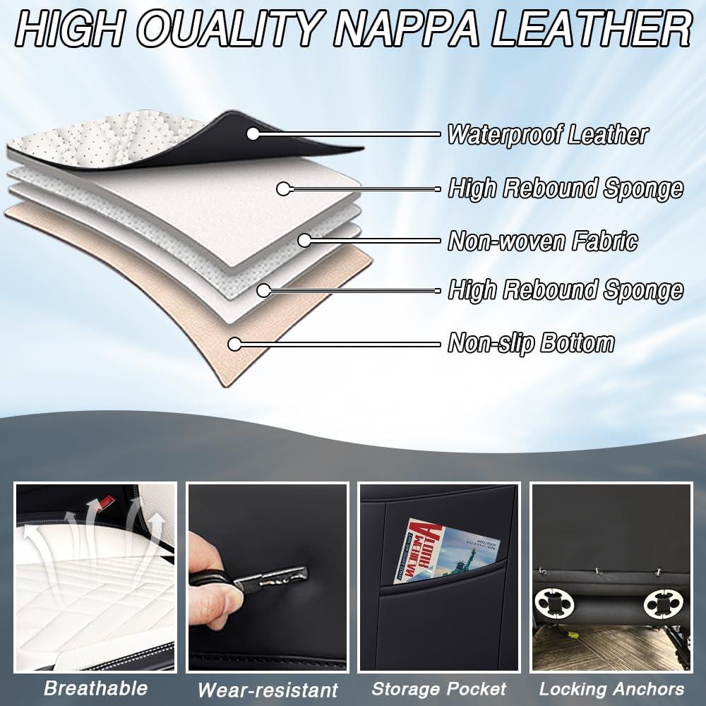 Cubiertas de Asiento HBXT para Hyundai Tucson 2005-2025, Cuero Nappa Impermeable