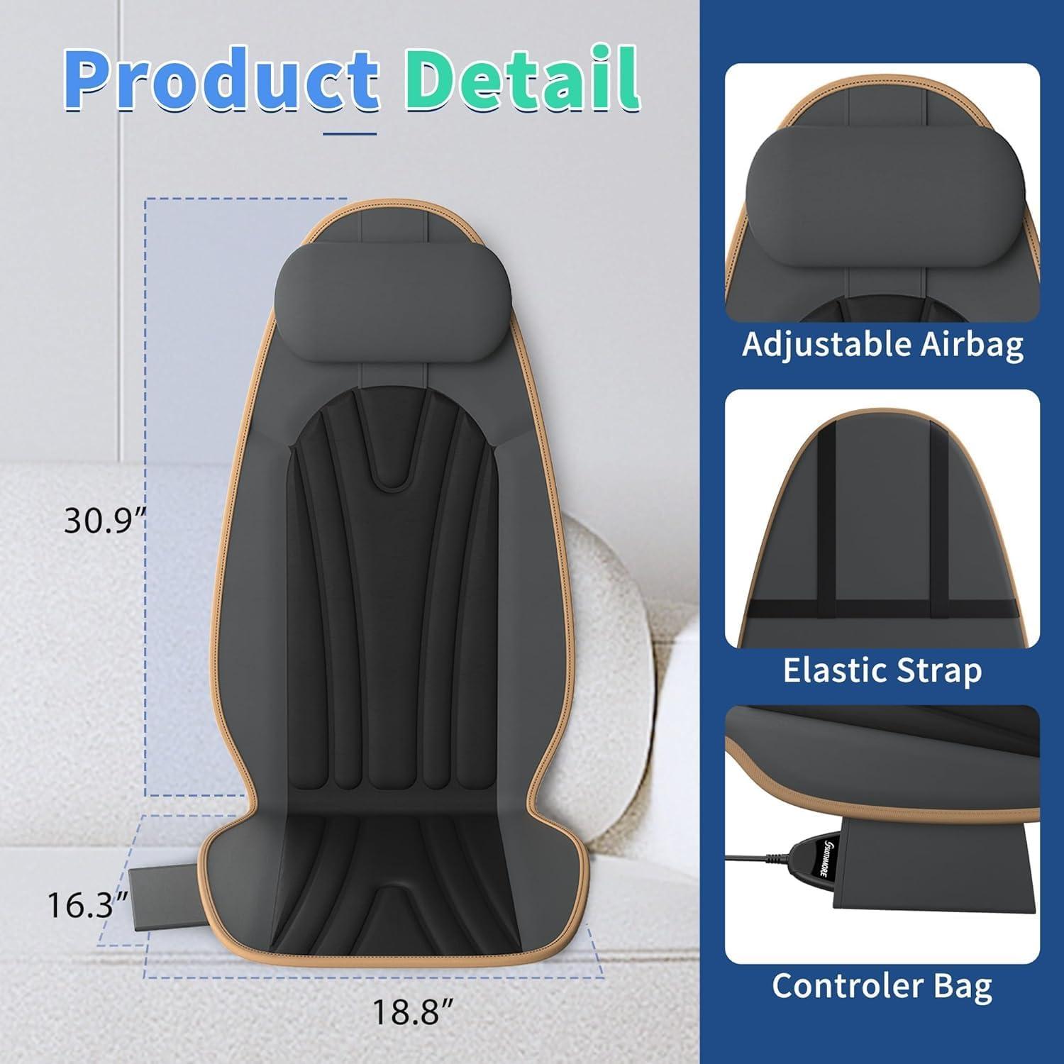 Cojín de Masaje SLOTHMORE HY-6980 con Calor y 5 Modos