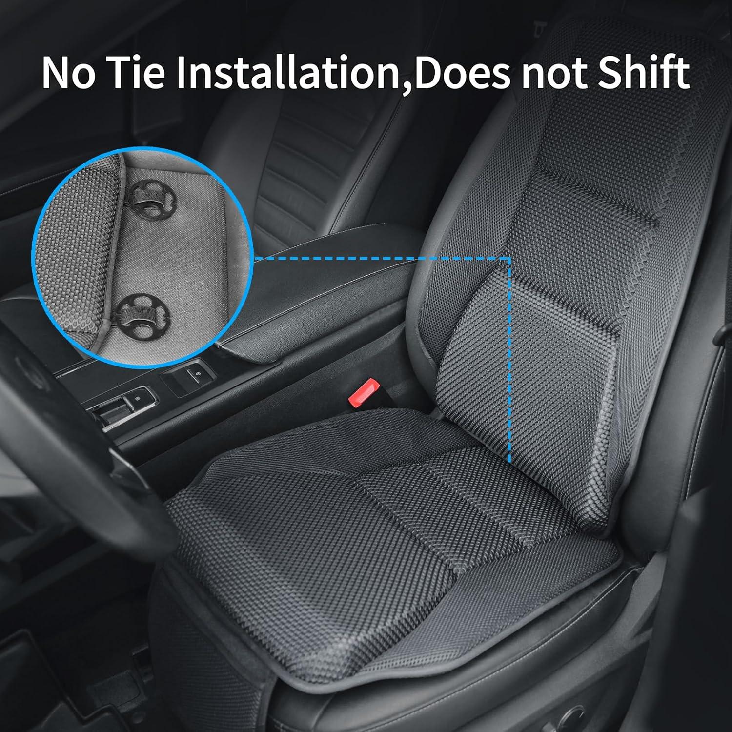 Cojín de Asiento TISHIJIE Espuma Viscoelástica Negro 74.93x46.99cm