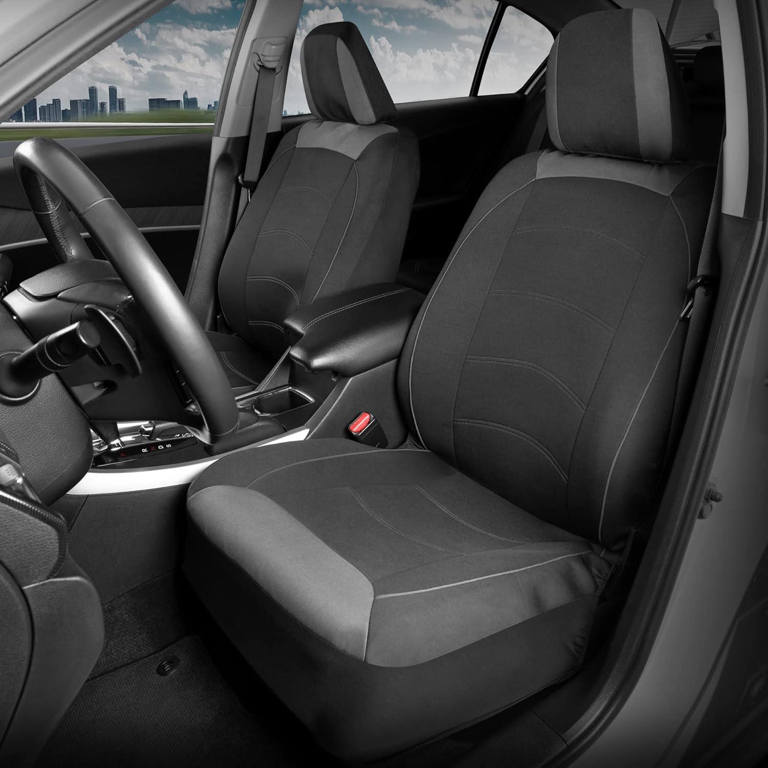 Fundas de Asiento Delantero Motor Trend Neopreno y Tela Negra