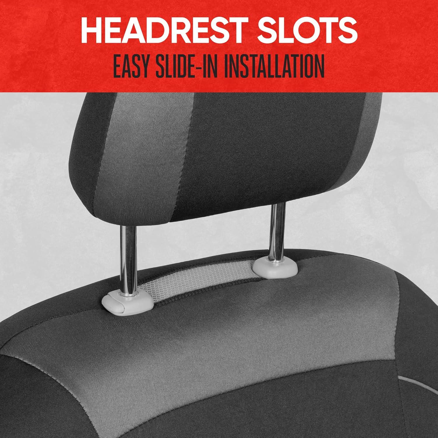 Fundas de Asiento Delantero Motor Trend Neopreno y Tela Negra