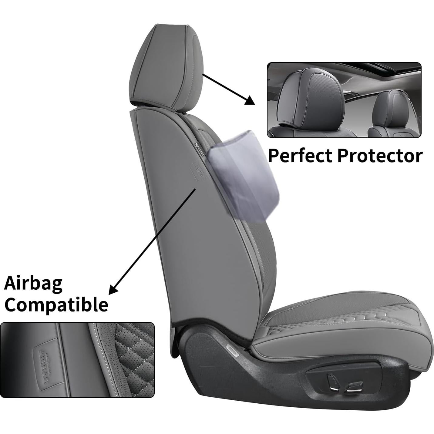 Cubiertas de Asiento de Auto Coverado D8846 Universales Gris