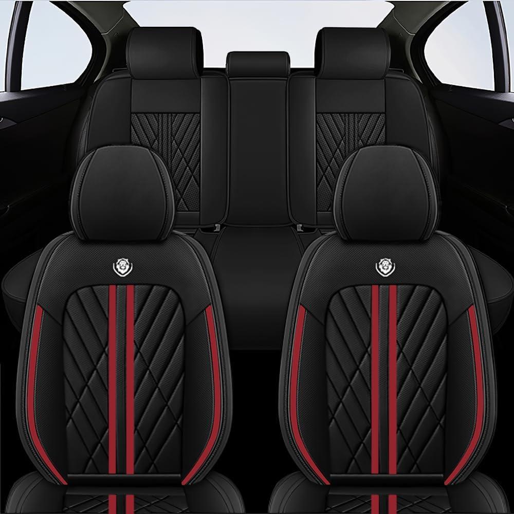 Funda de Asiento de Coche GKreeyen 5 Asientos Cuero Napa Impermeable
