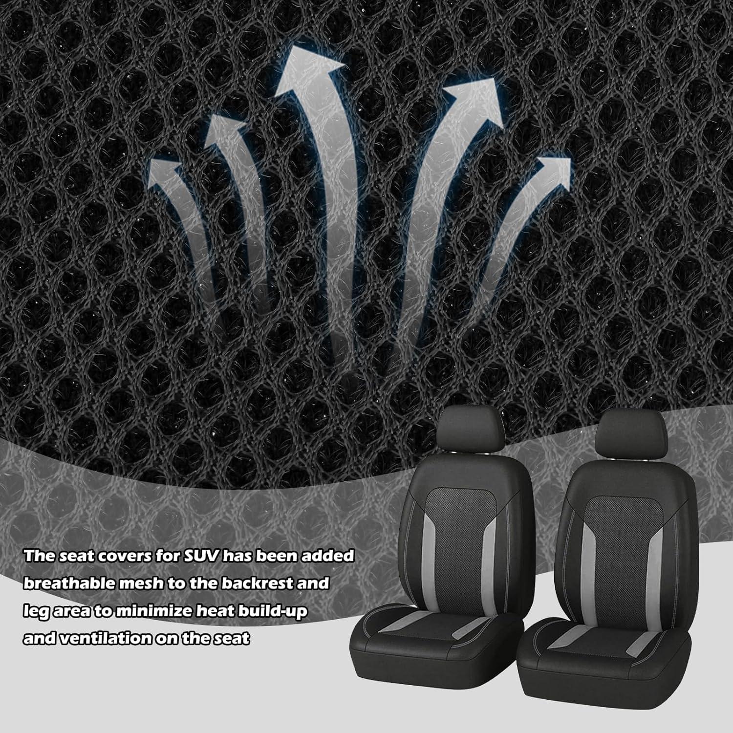 Funda de Asiento de Coche Figpade Universal Gris Transpirable