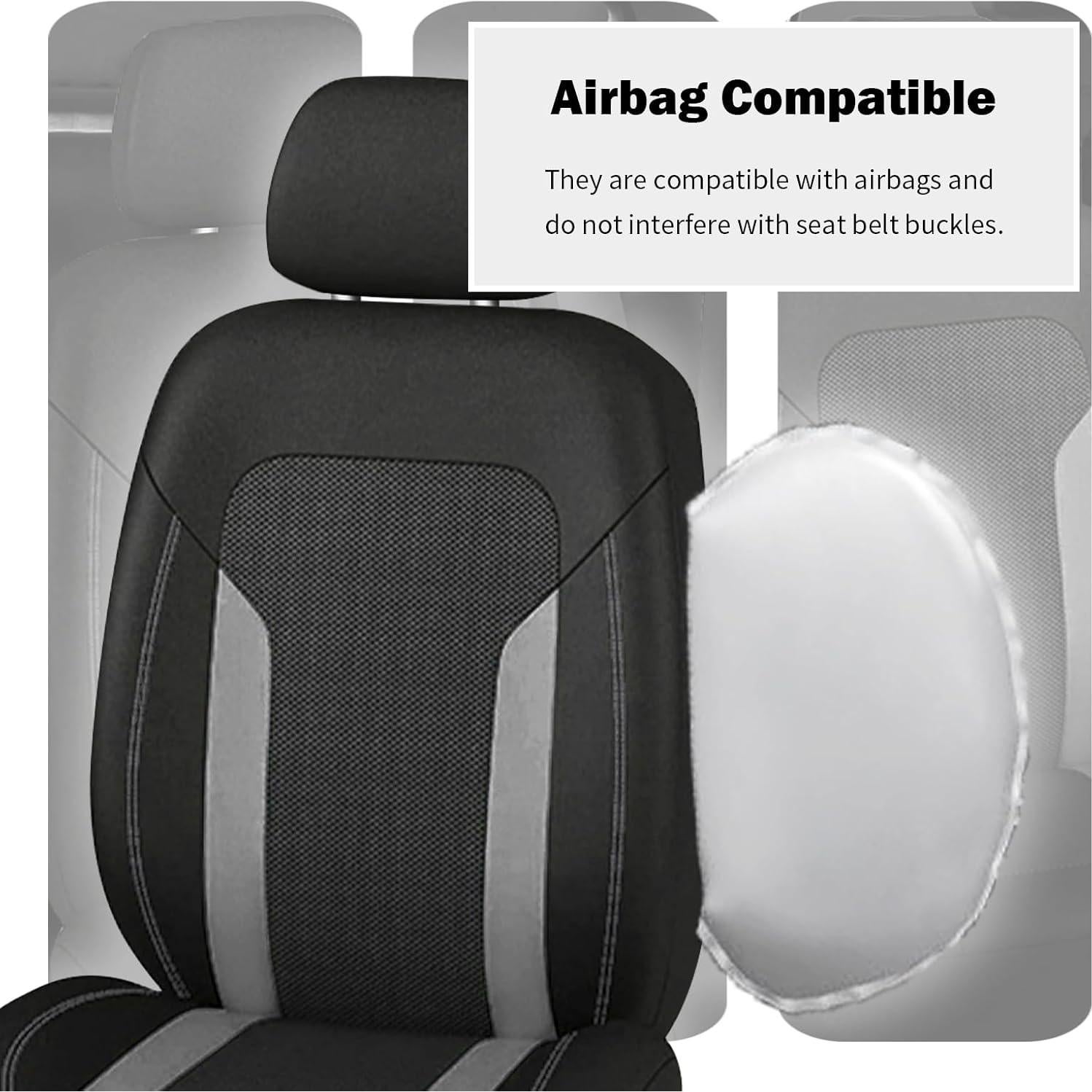 Funda de Asiento de Coche Figpade Universal Gris Transpirable
