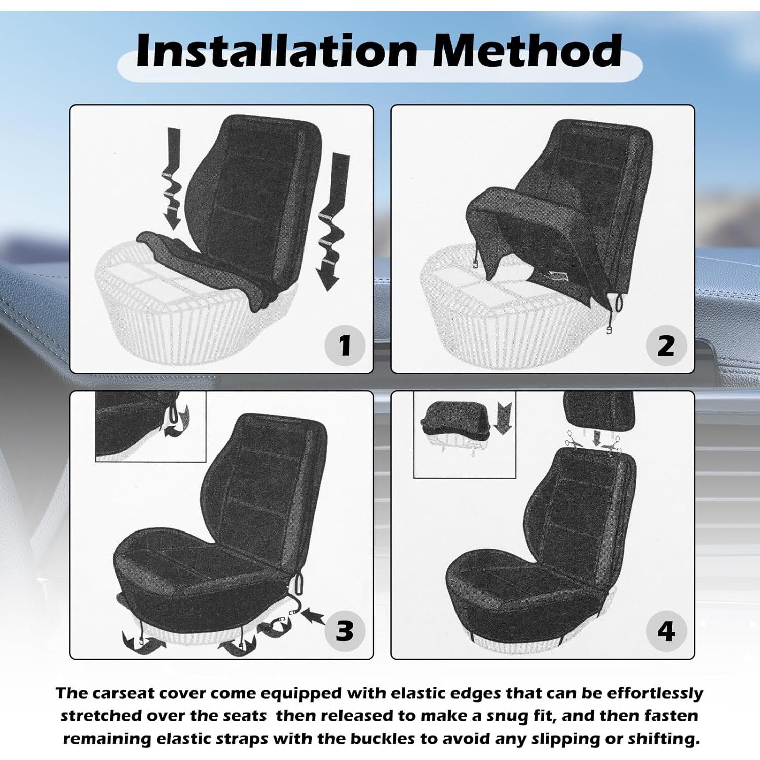 Funda de Asiento de Coche Figpade Universal Gris Transpirable