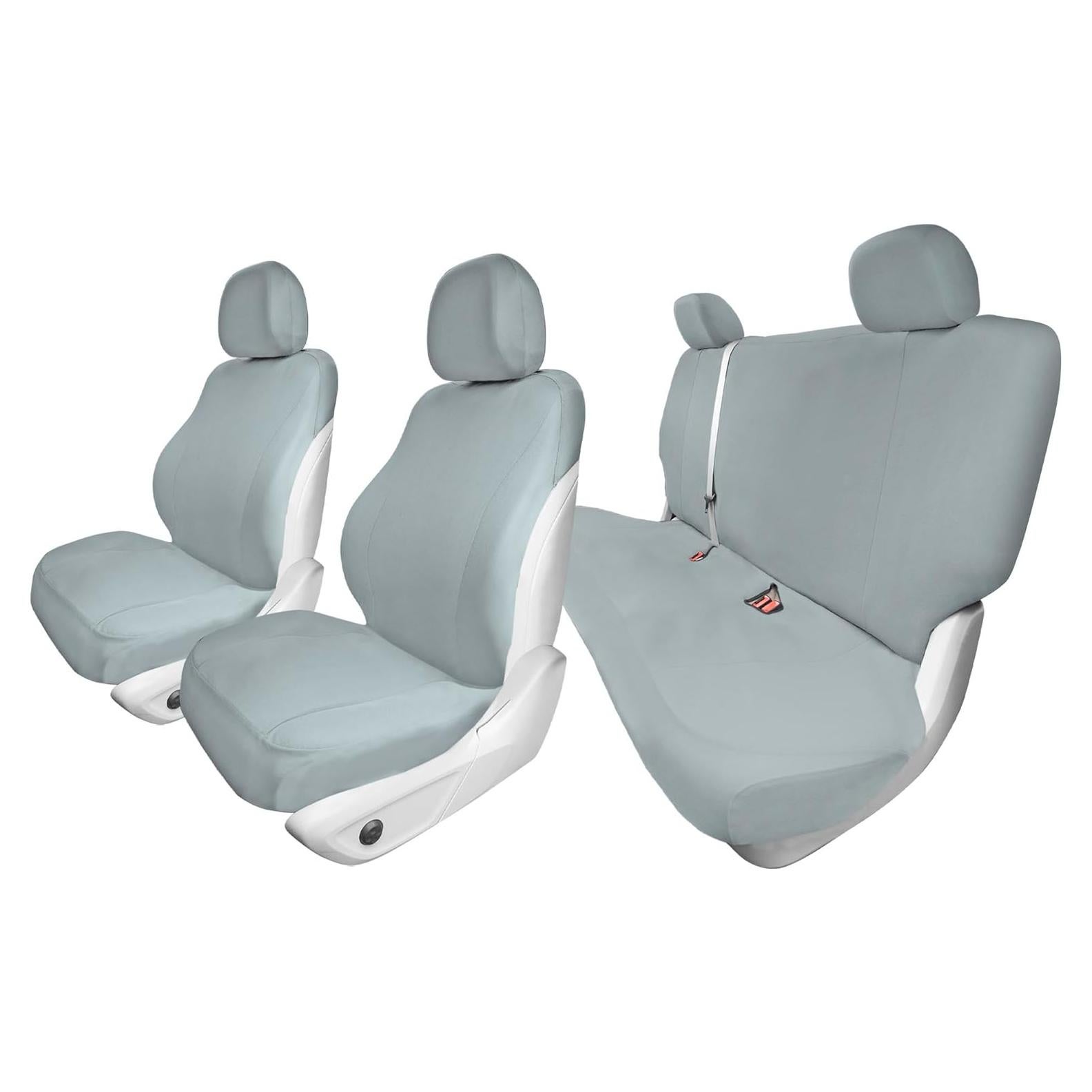 Cubiertas de Asiento de Coche TLH Juego Completo Gris Sólido