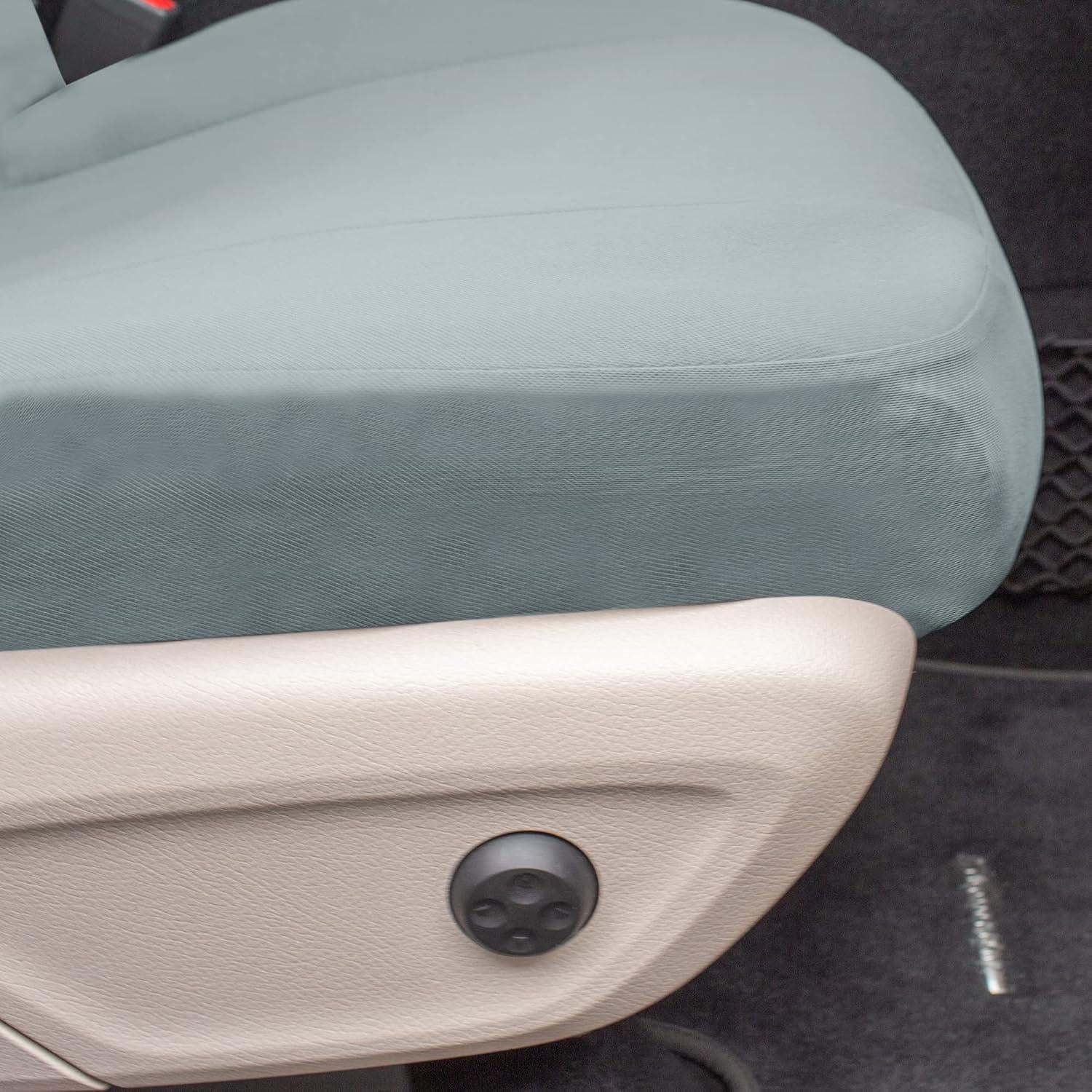 Cubiertas de Asiento de Coche TLH Juego Completo Gris Sólido
