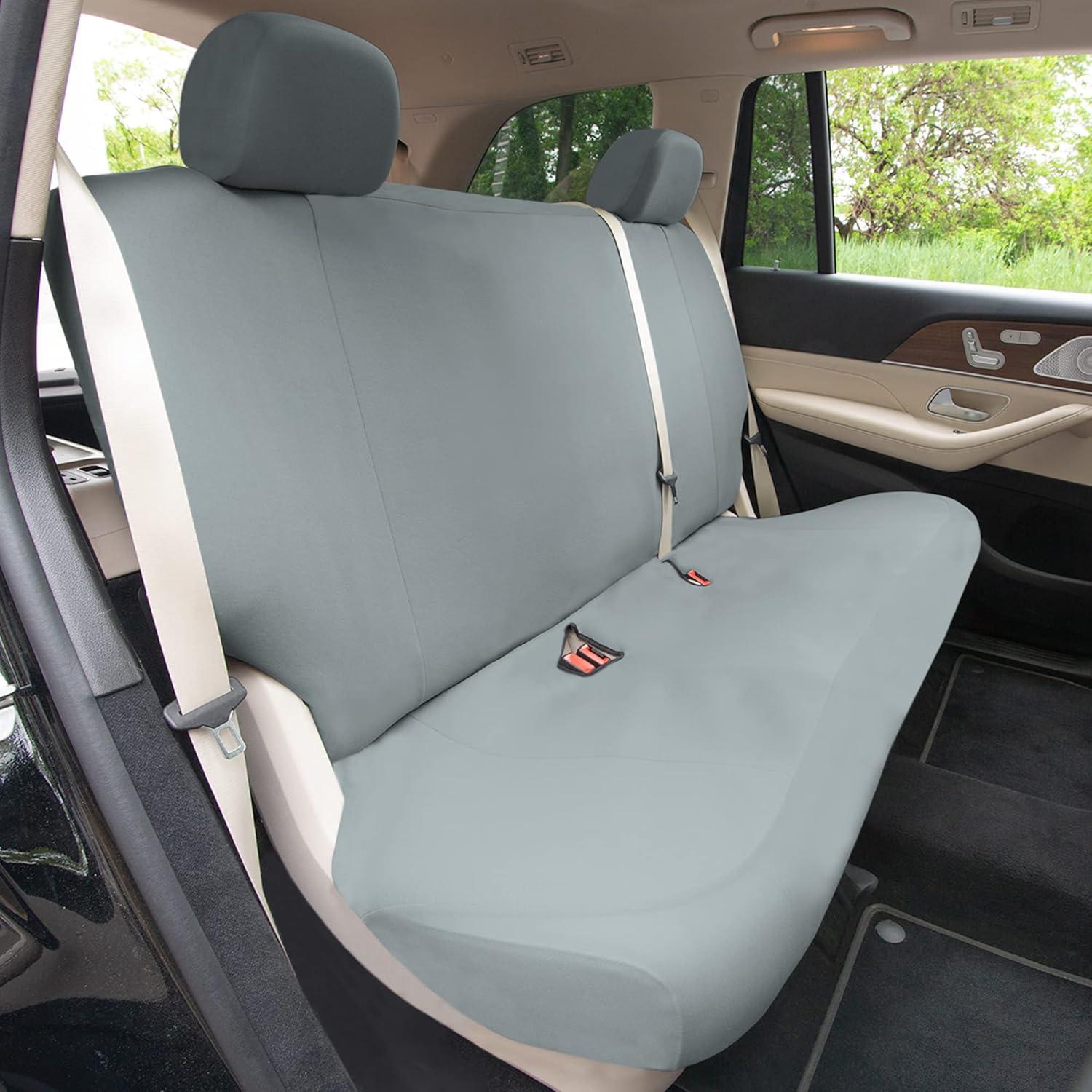Cubiertas de Asiento de Coche TLH Juego Completo Gris Sólido