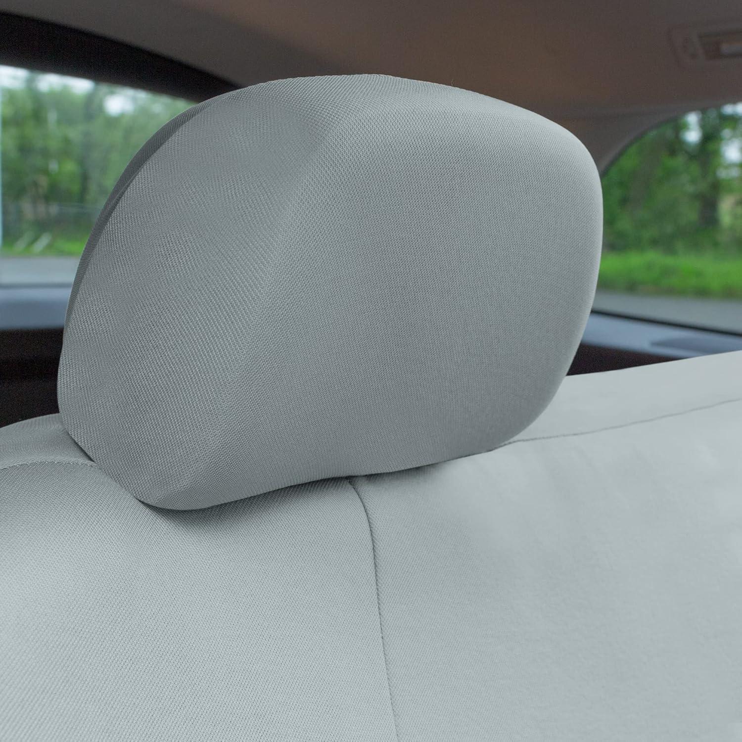 Cubiertas de Asiento de Coche TLH Juego Completo Gris Sólido