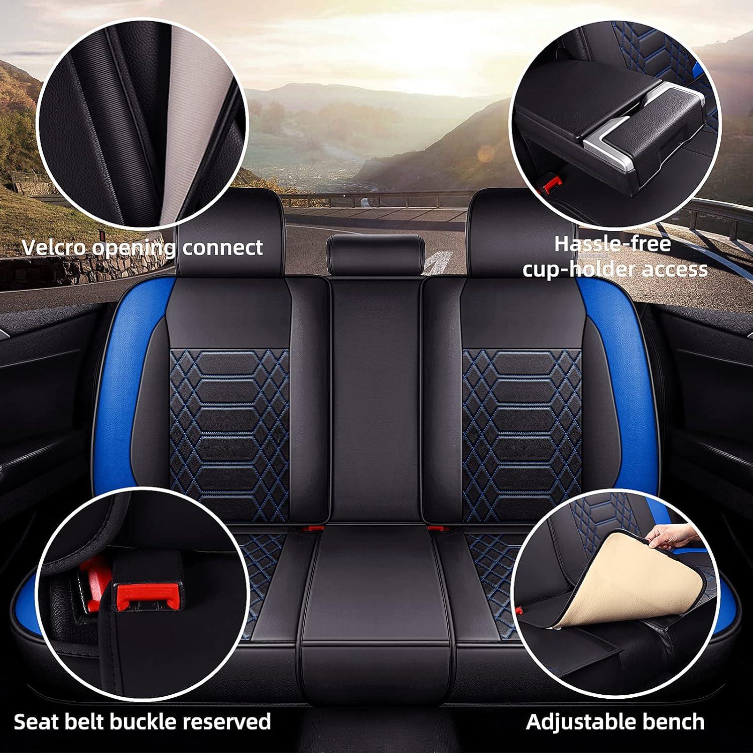 FREESOO Fundas de Asiento de Coche Juego Completo Ajuste Universal