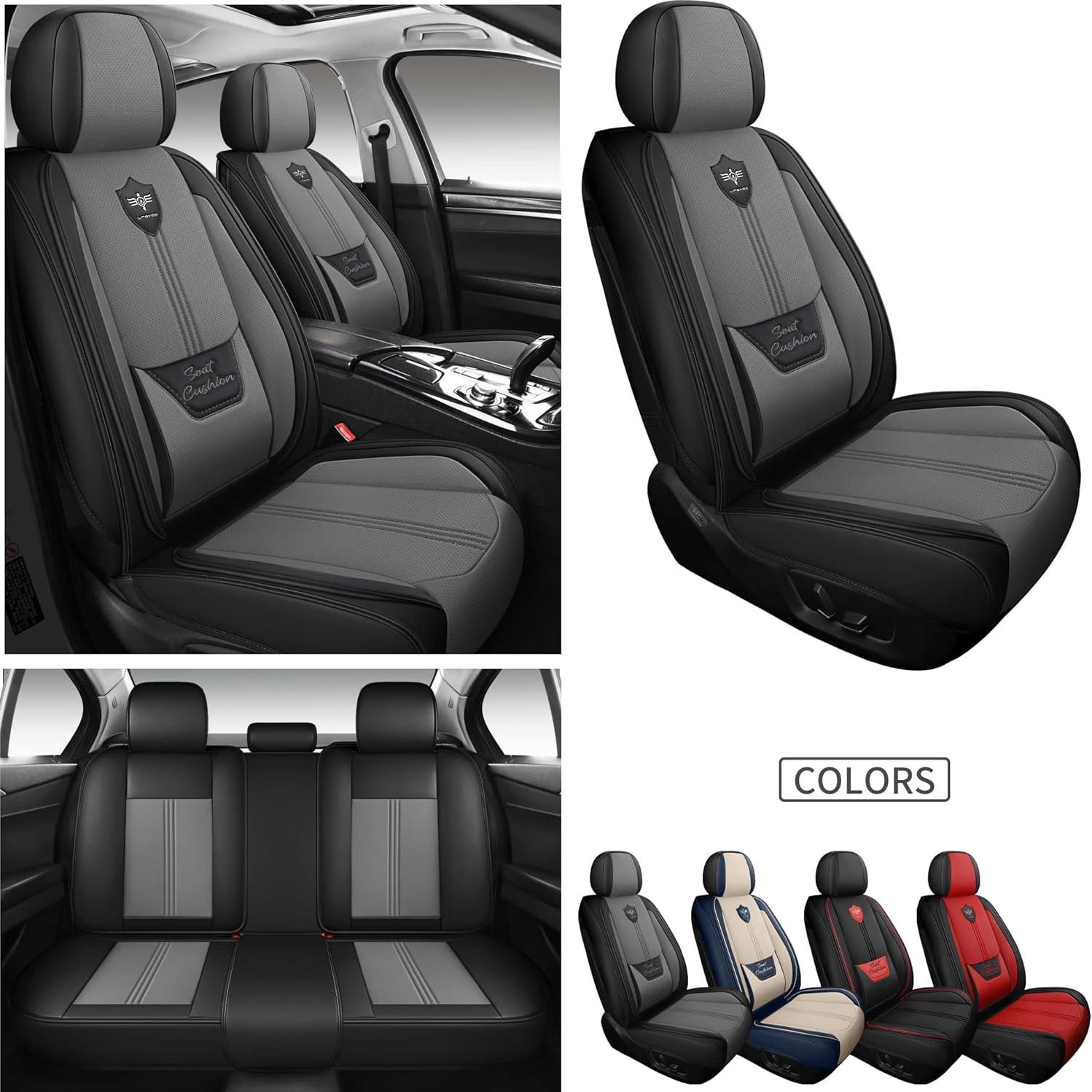 Funda de Asientos de Coche LINGVIDO Universal Gris 5 Juegos