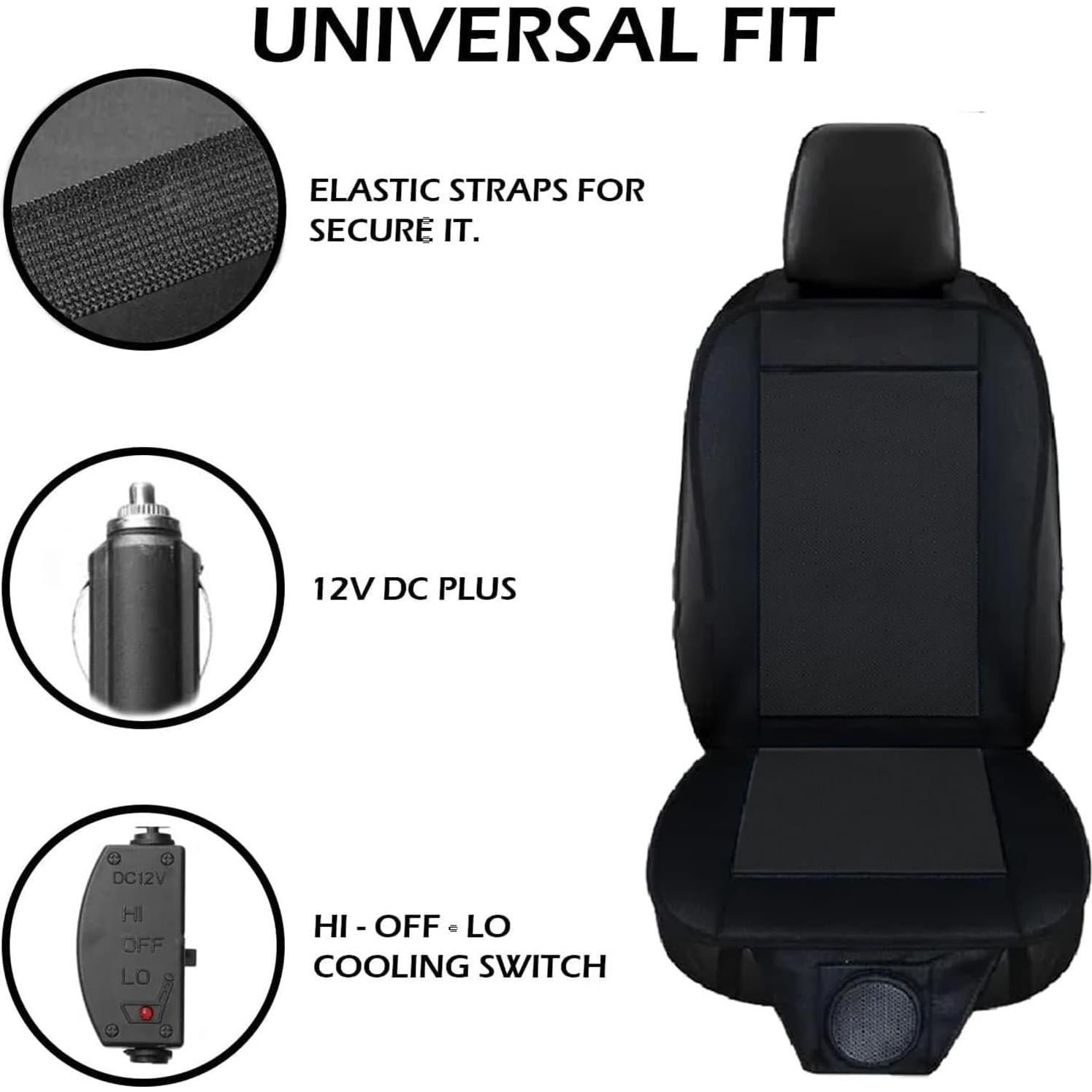 Almohadilla de Asiento Refrigerante ZONETECH, Negro, Control Temperatura