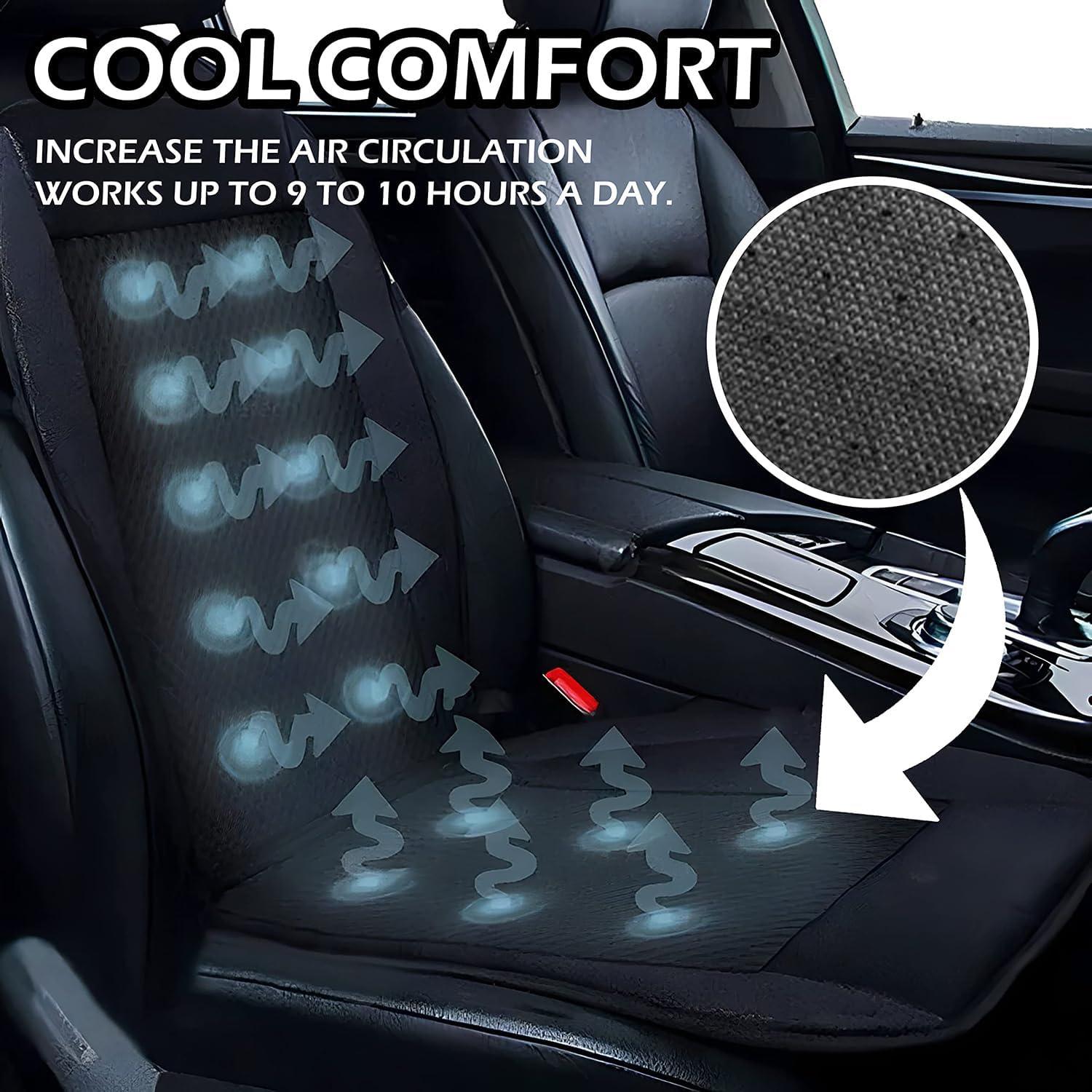 Almohadilla de Asiento Refrigerante ZONETECH, Negro, Control Temperatura