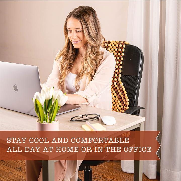 Cojín de Asiento con Perlas de Madera Zone Tech - Masaje Suave