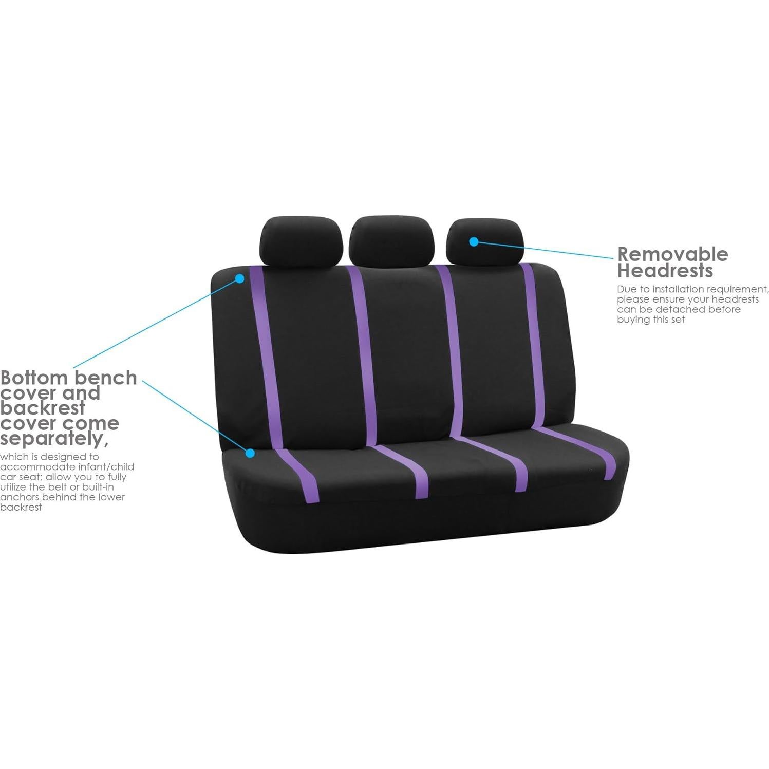 Fundas de Asiento de Coche FH Group Morado Universal