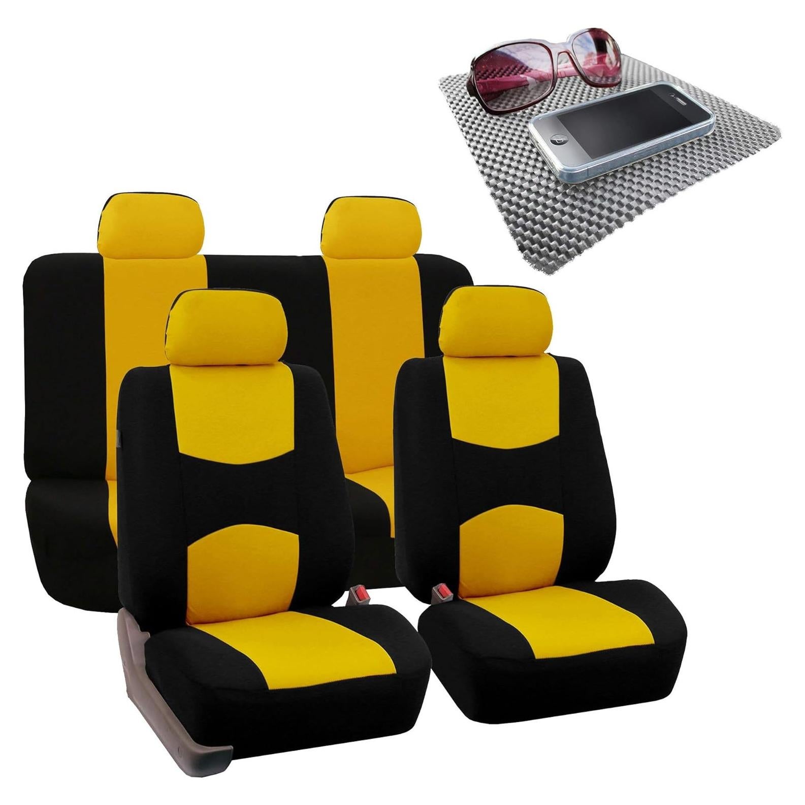 Fundas de Asiento FH Group Juego Completo Amarillo Negro
