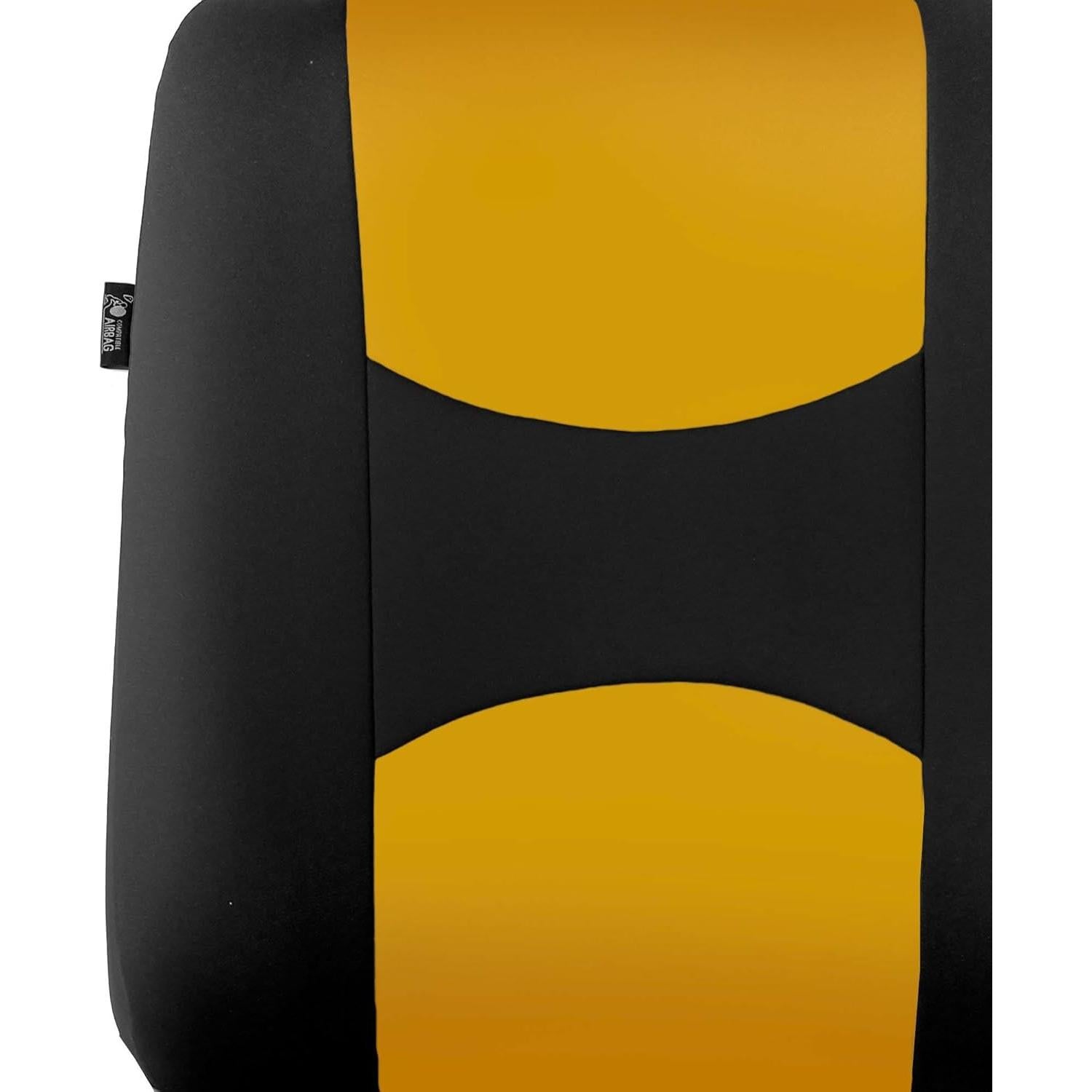 Fundas de Asiento FH Group Juego Completo Amarillo Negro