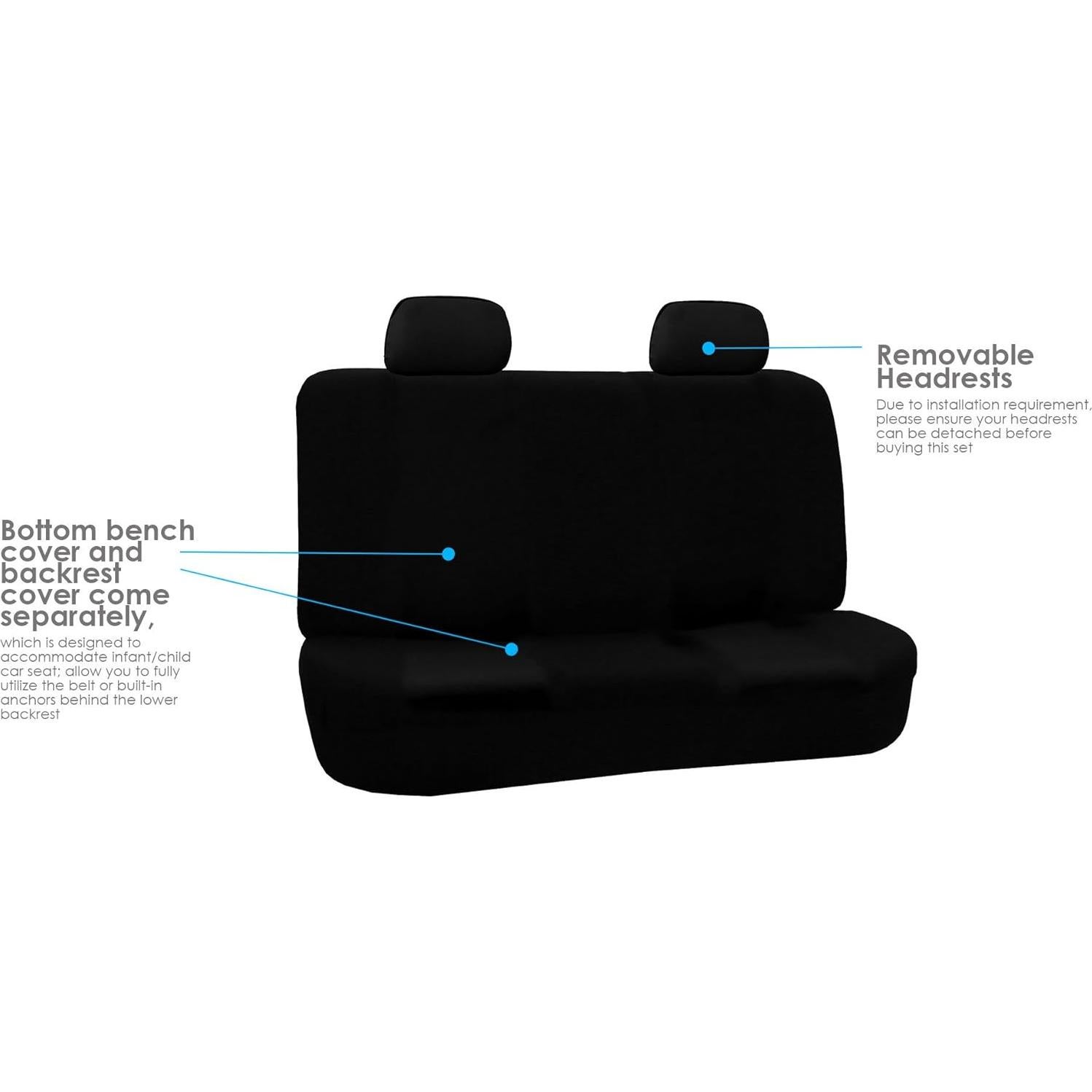 Funda de Asiento Trasero FH Group Ajuste Universal Negro