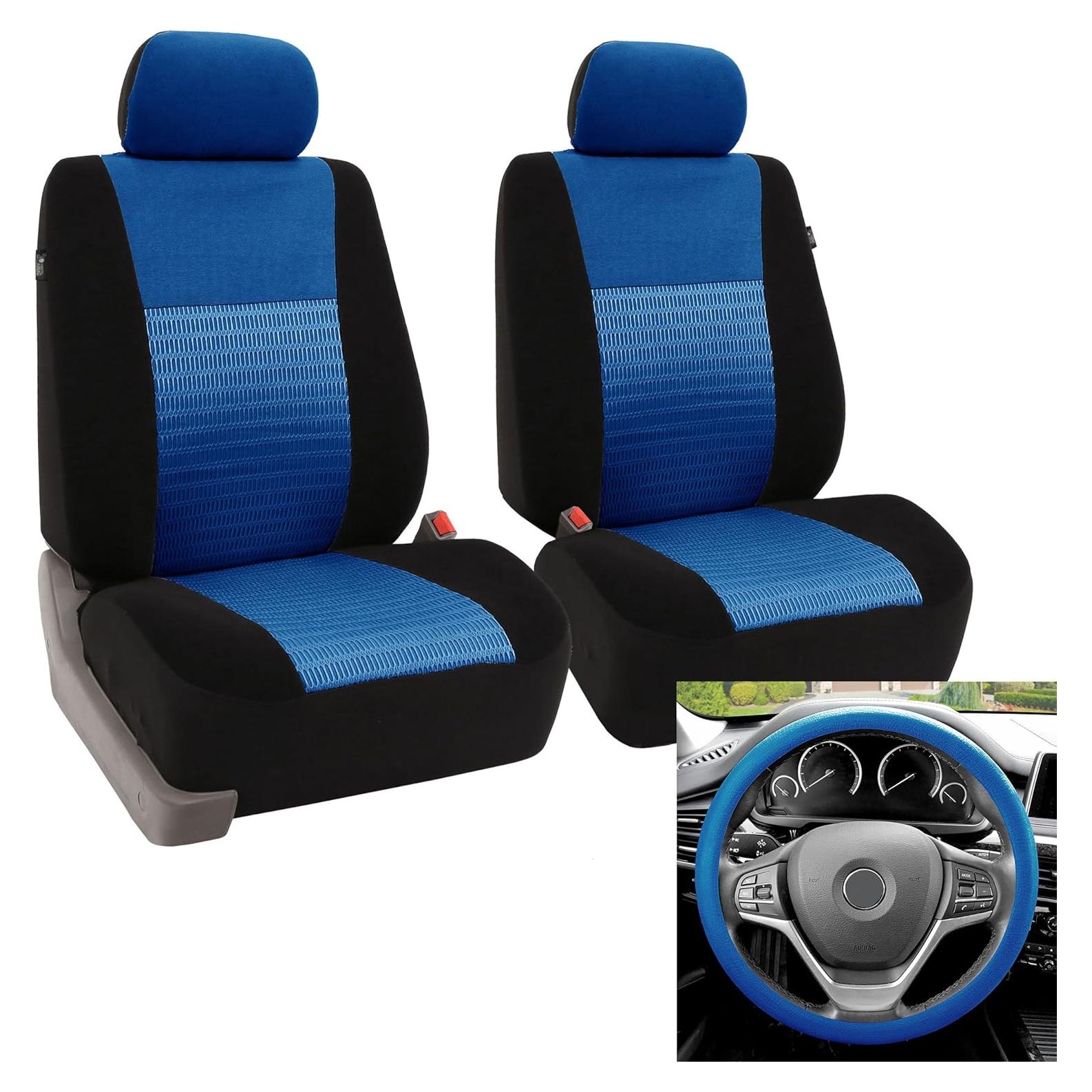 Funda de Asiento de Coche FH Group Azul/Negro Ajuste Universal