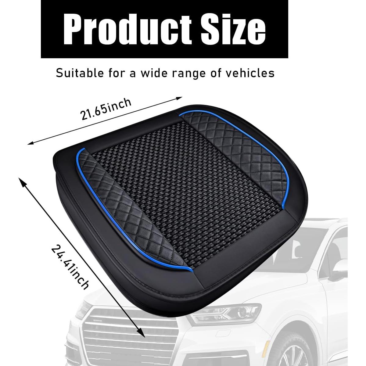 Funda de Asiento de Coche Ziciner 62x55 cm Cuero Negro/Azul