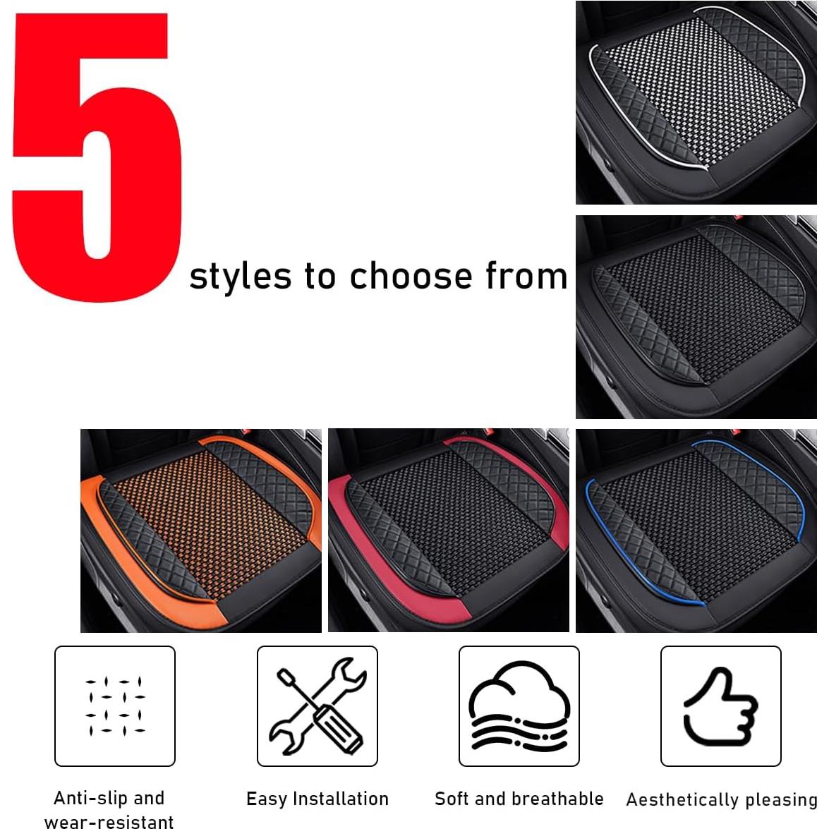 Funda de Asiento de Coche Ziciner 62x55 cm Cuero Negro/Azul