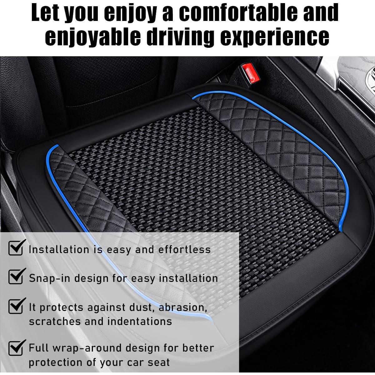 Funda de Asiento de Coche Ziciner 62x55 cm Cuero Negro/Azul