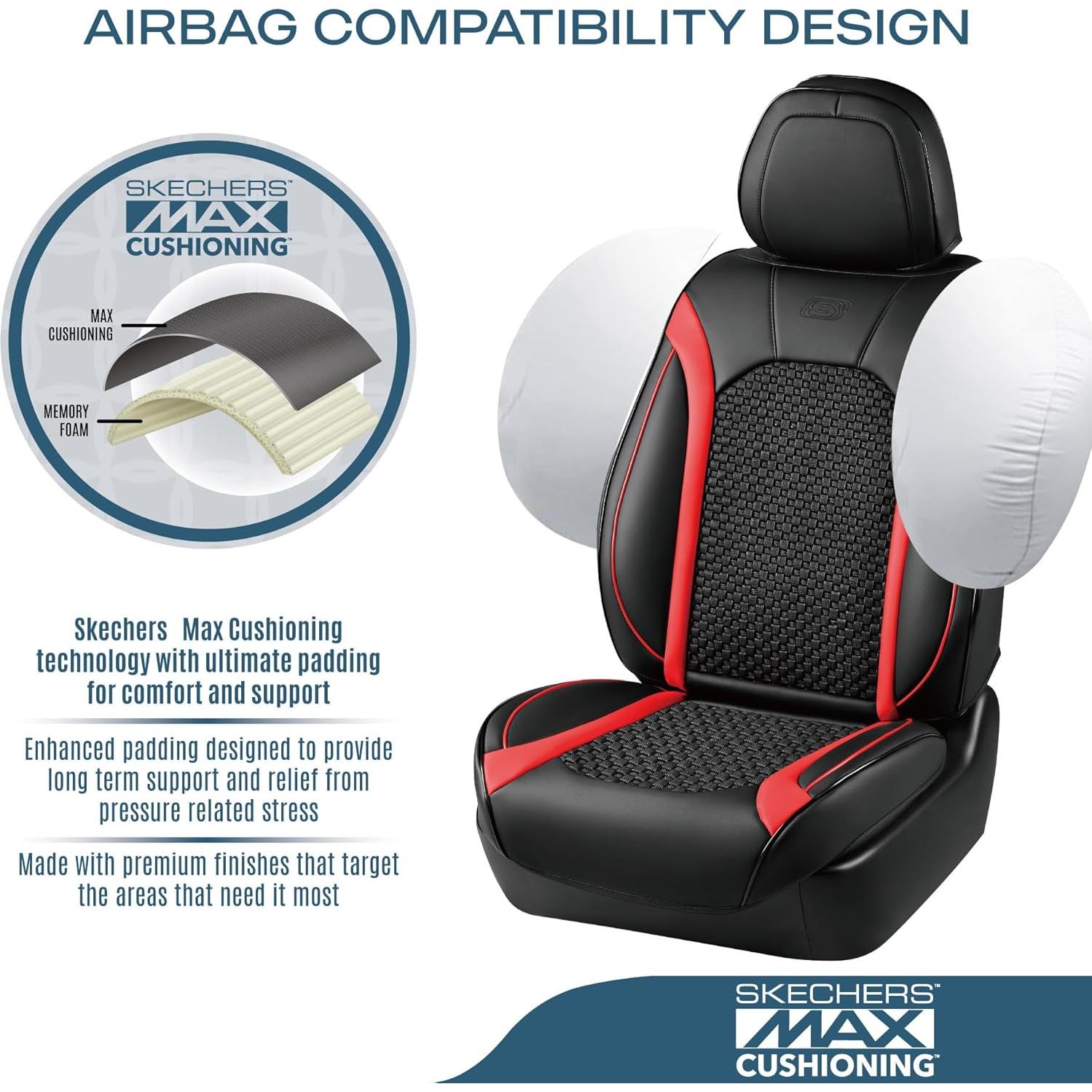 Fundas de Asiento de Coche Skechers con Espuma de Memoria - Juego Completo