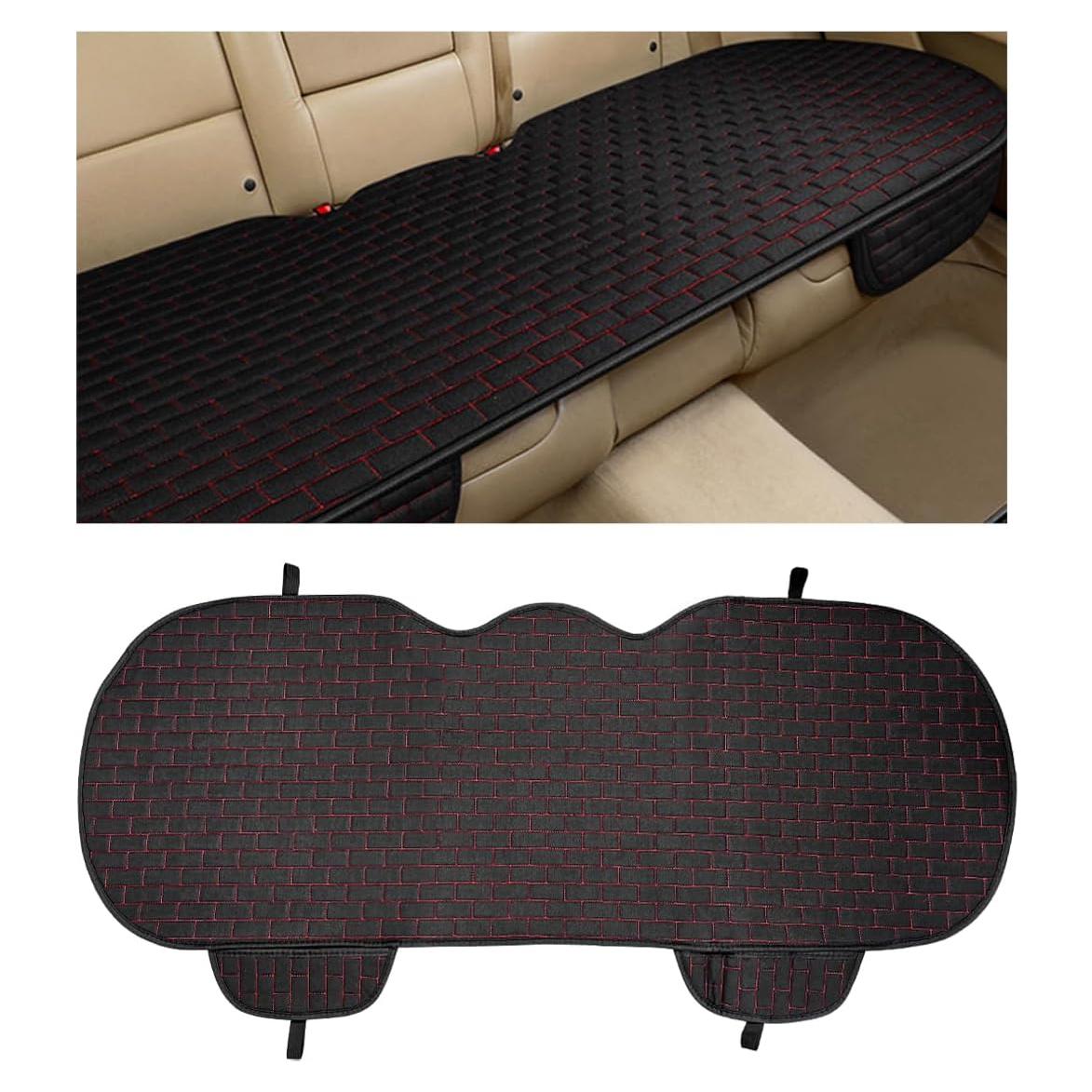 Funda de Asiento de Coche MUQIDA Trasero Negro y Rojo 130x46.7cm