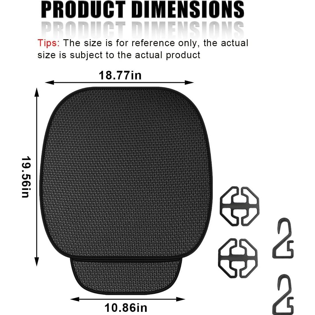 Funda de Asiento de Coche DUSCOKE Transpirable 49.7x47.6cm Negro