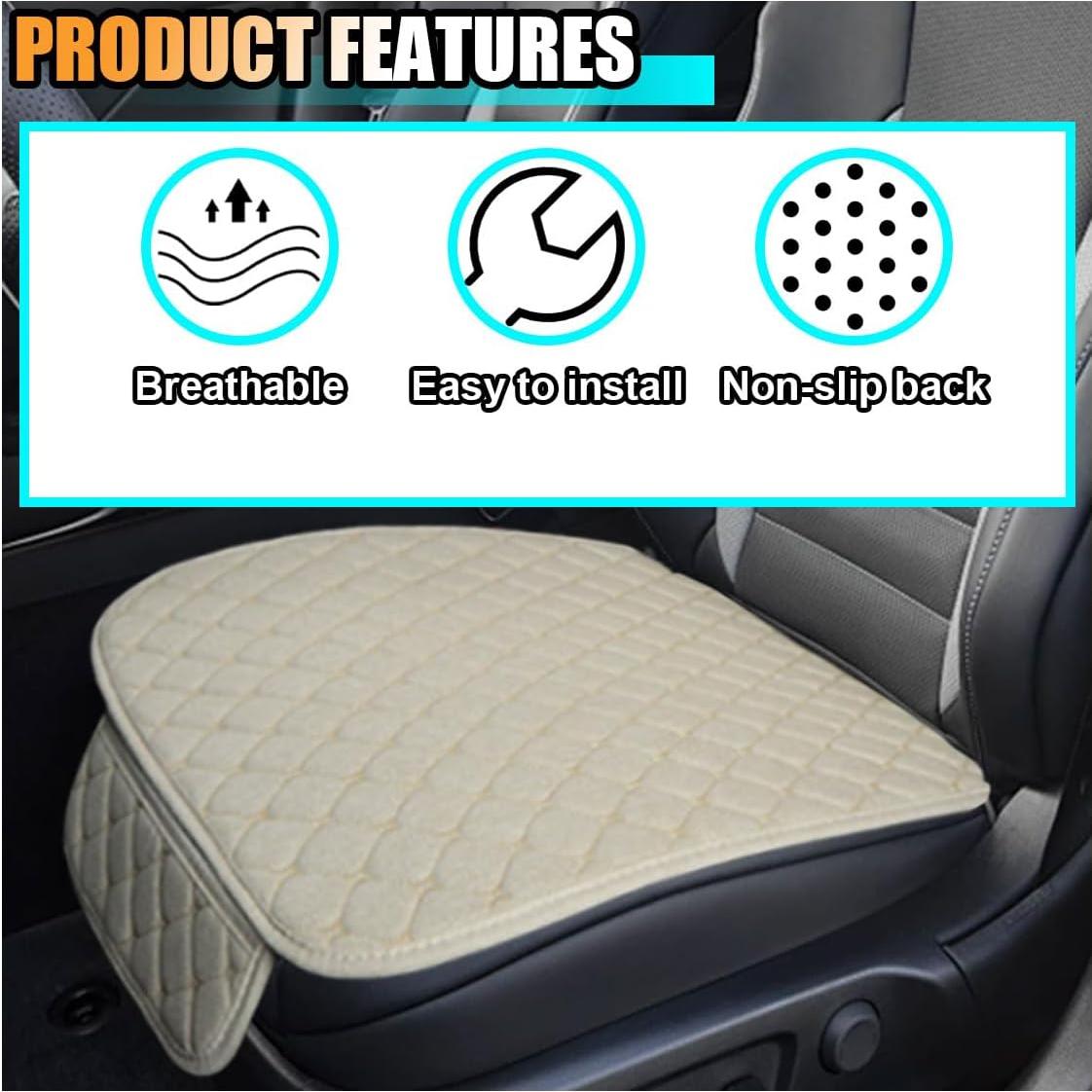 Funda de Asiento de Coche LAINLOY Beige Universal 49.8x49cm
