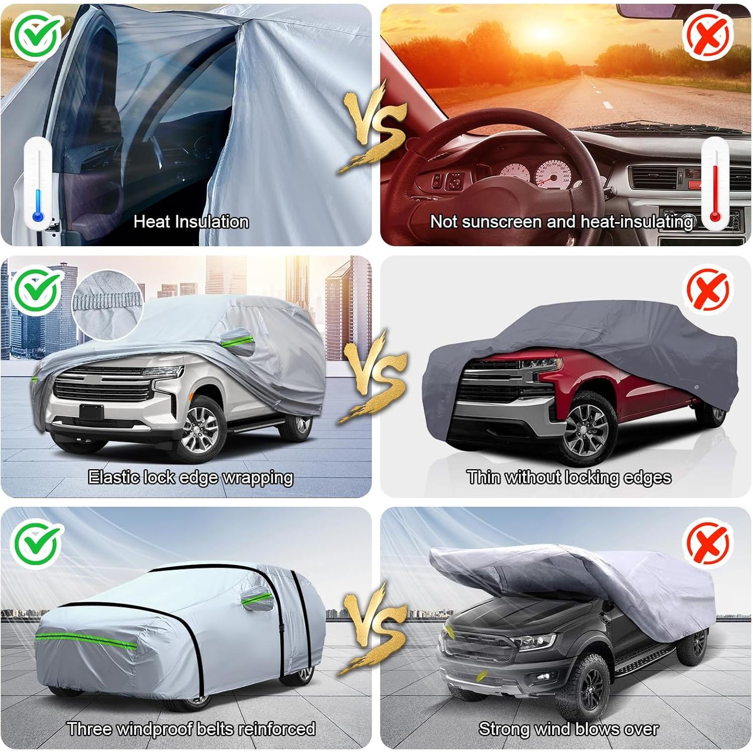 Funda para Auto TUCAREST 6 Capas Impermeable Sedán XL 500-528 cm