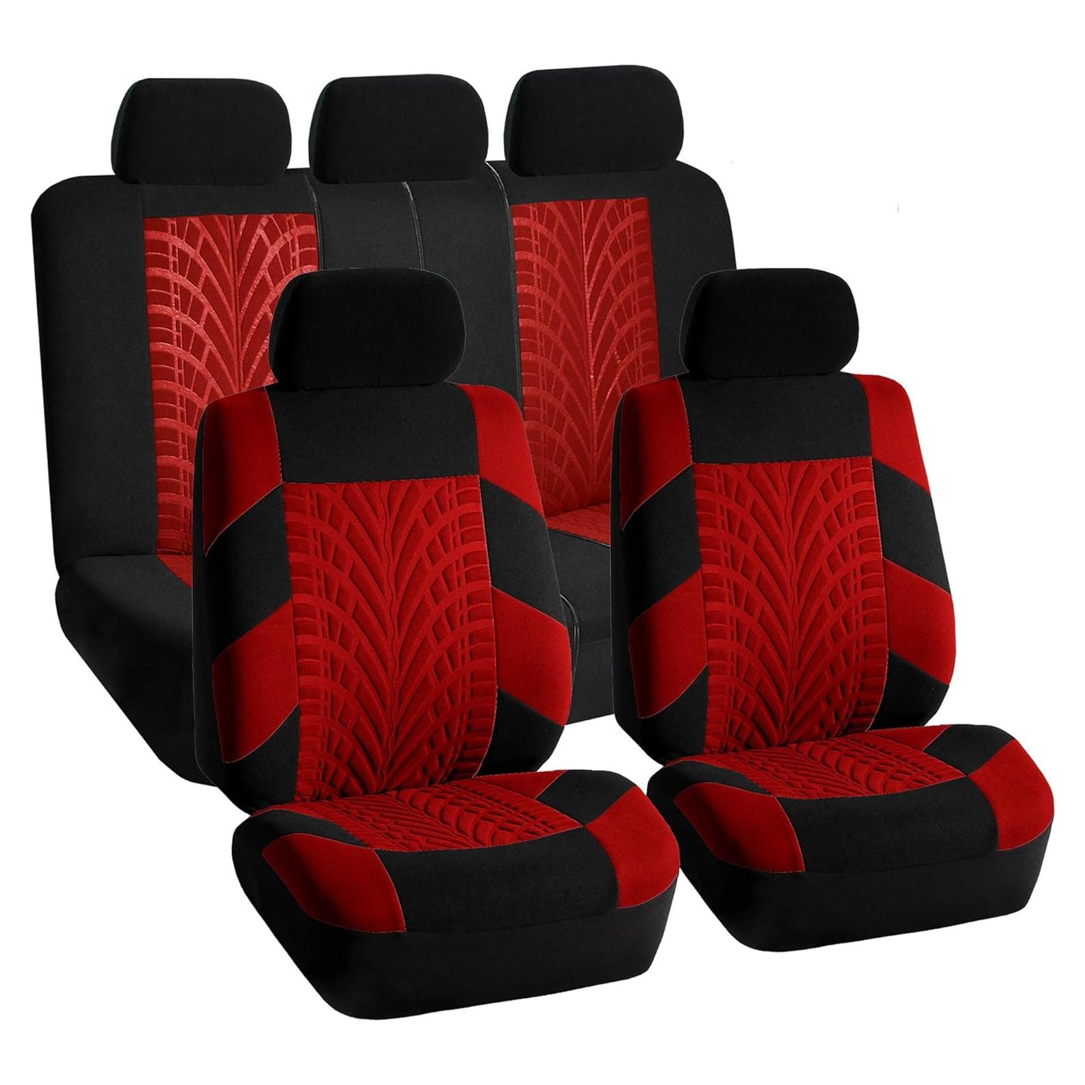 Cubiertas de Asientos de Coche TLH Rojas Ajuste Universal