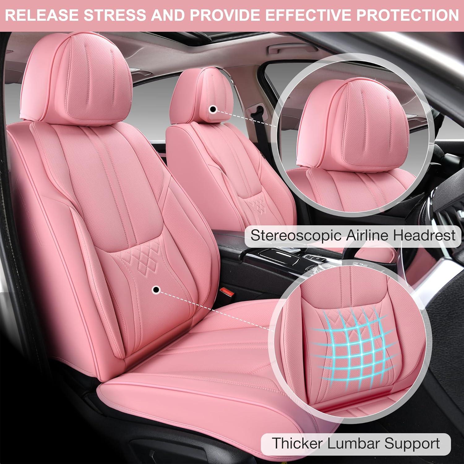 Juego Completo Fundas de Asiento BWTJF Rosa Impermeables