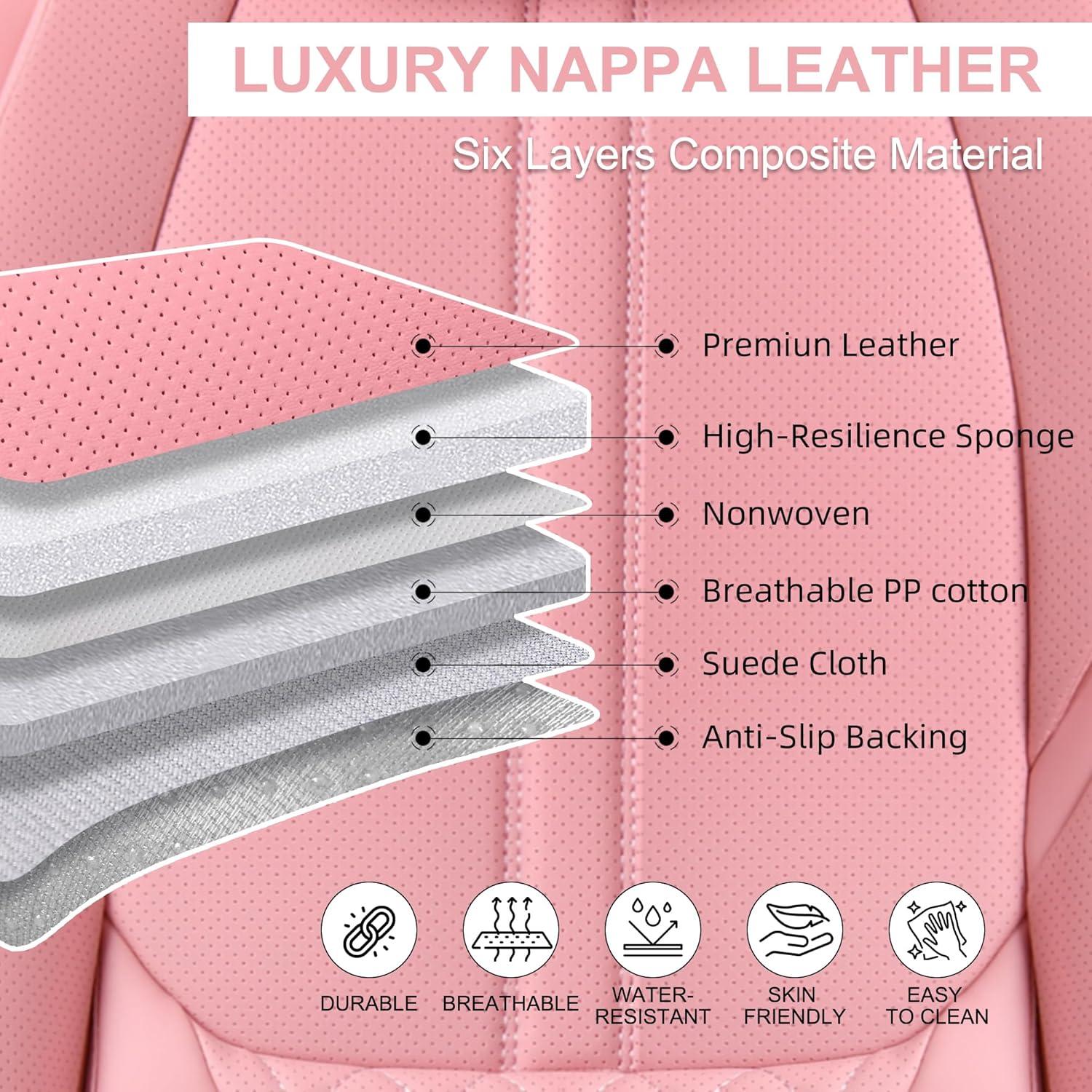 Juego Completo Fundas de Asiento BWTJF Rosa Impermeables