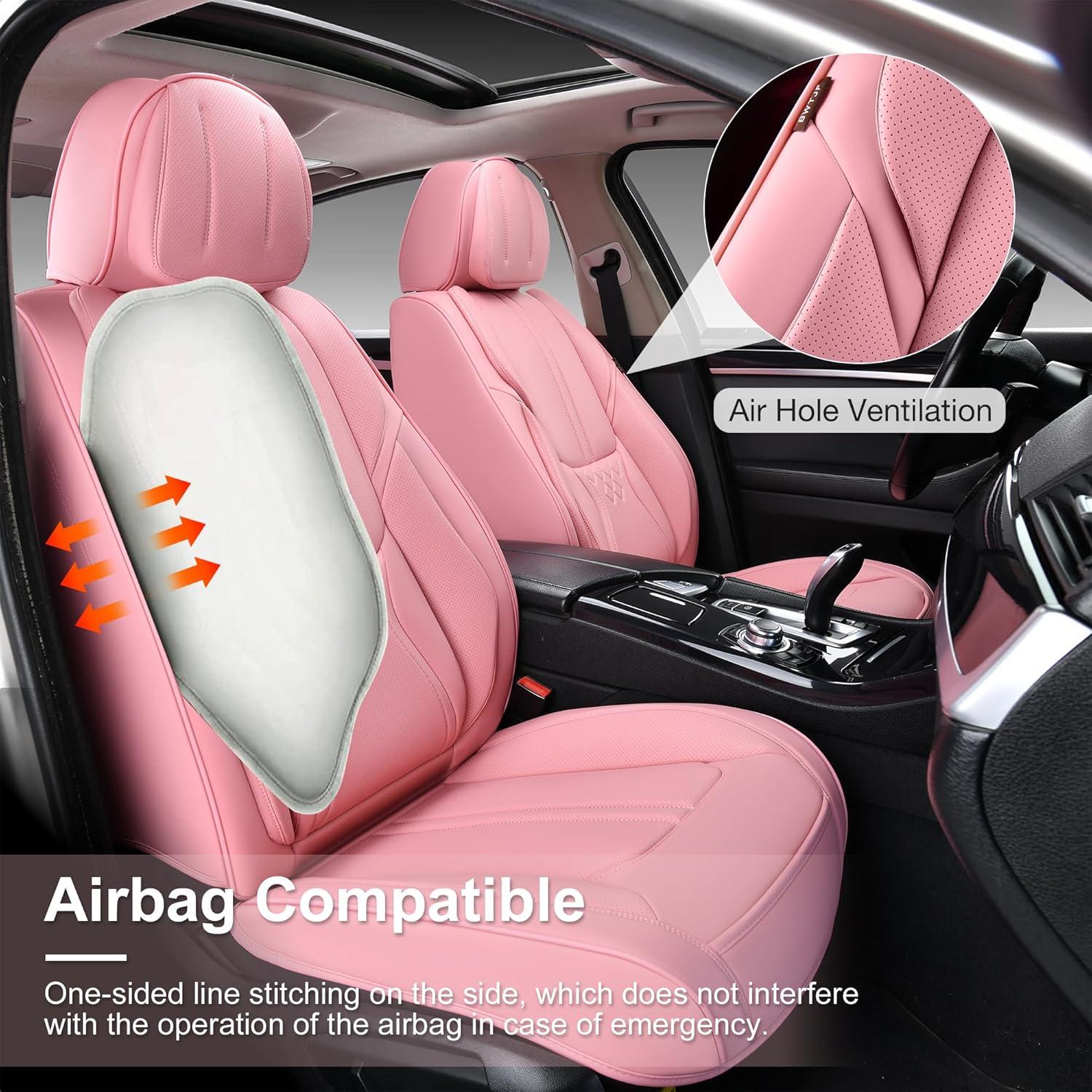 Juego Completo Fundas de Asiento BWTJF Rosa Impermeables