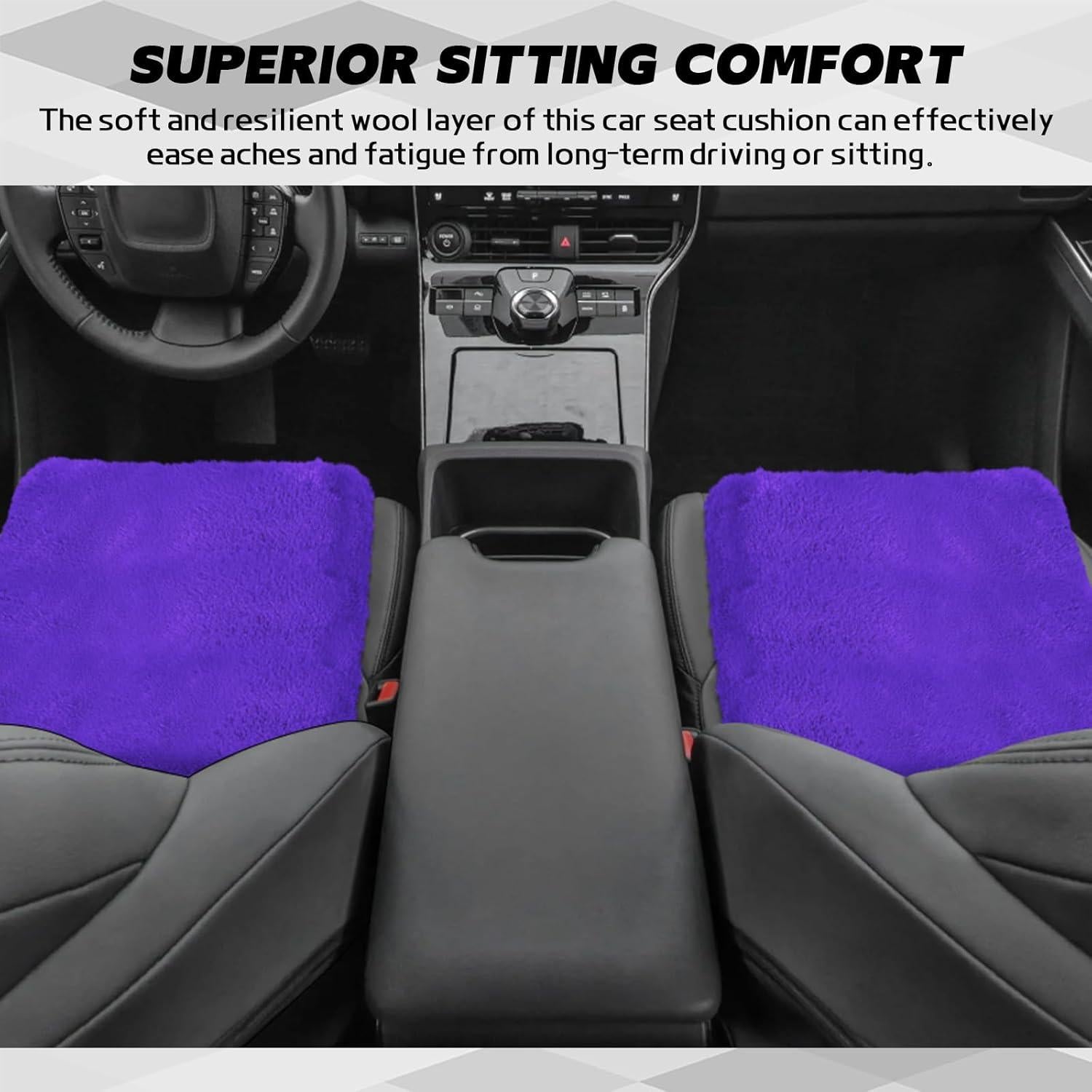 Cojín de Asiento de Coche Wuyaoyao de Lana Sintética 47x47cm