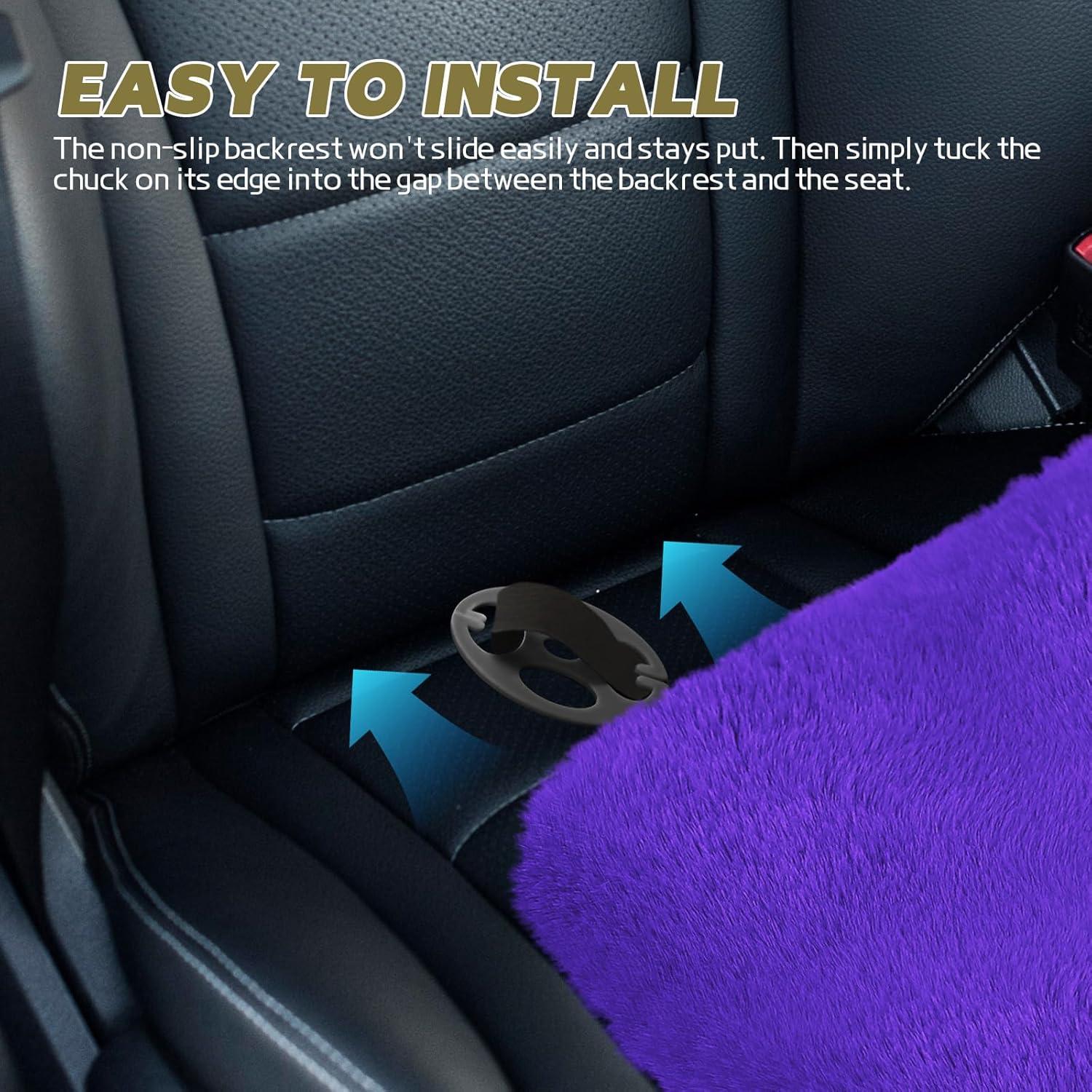 Cojín de Asiento de Coche Wuyaoyao de Lana Sintética 47x47cm