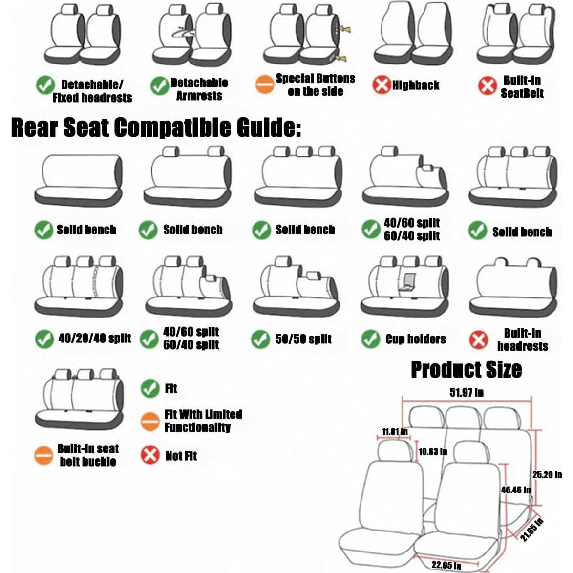 Funda de Asiento de Coche Blilo Universal Impermeable Verde