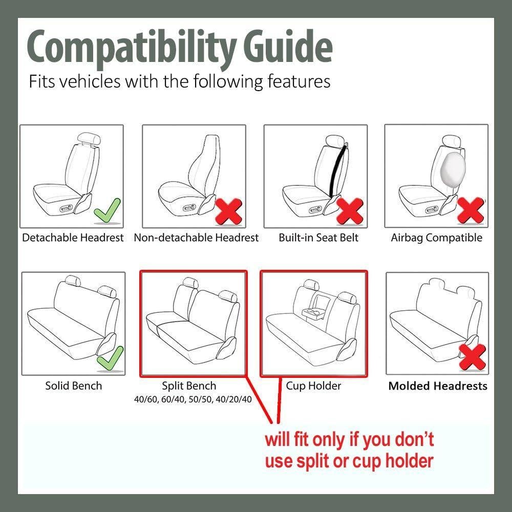 Juego de Fundas de Asiento Neopreno FH Group Gris Universal