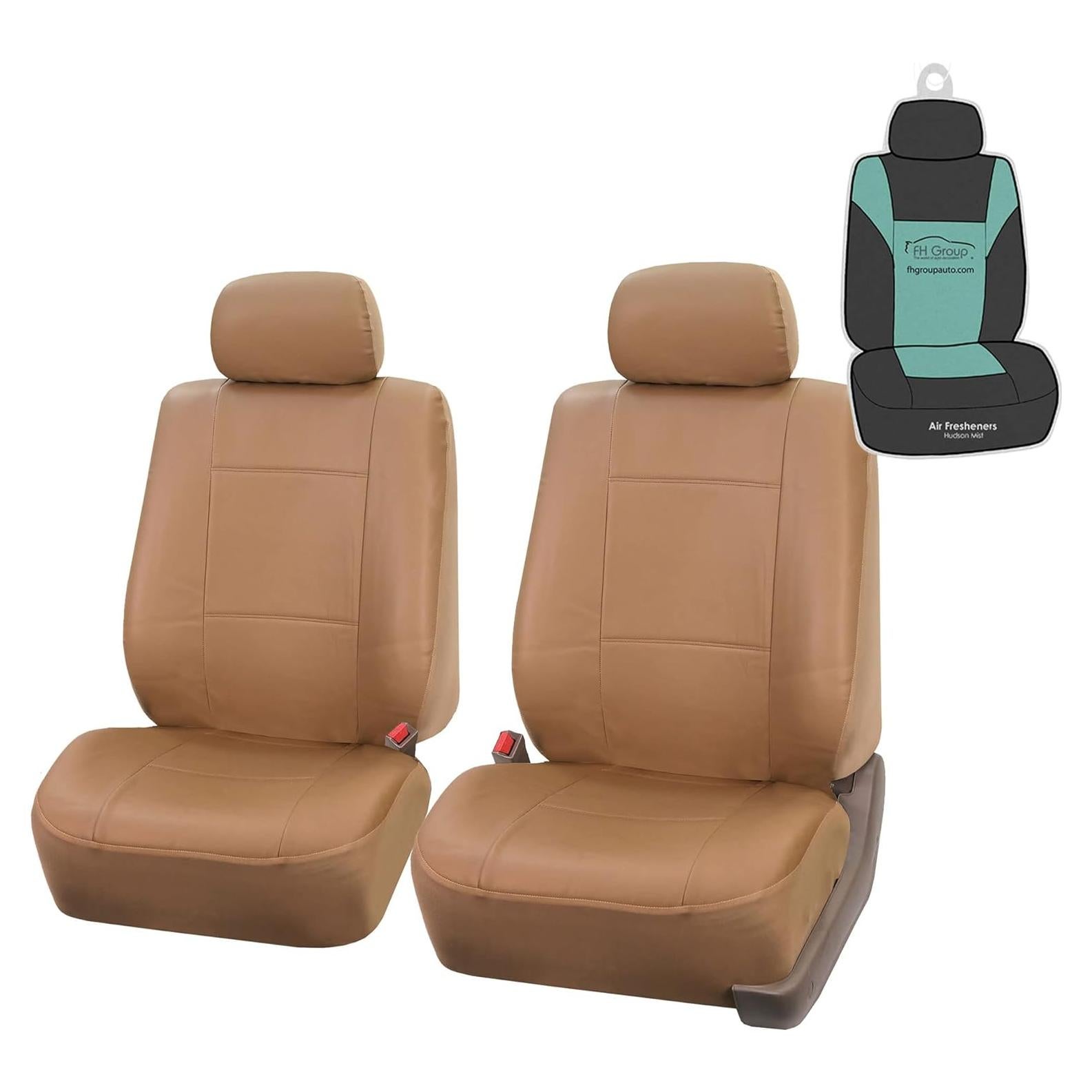 Fundas de Asiento de Coche FH Group PU Beige Juego Frontal