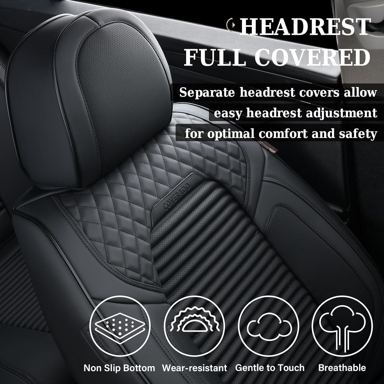 Cubiertas de Asiento Delantero Coverado SCU011-P Negras