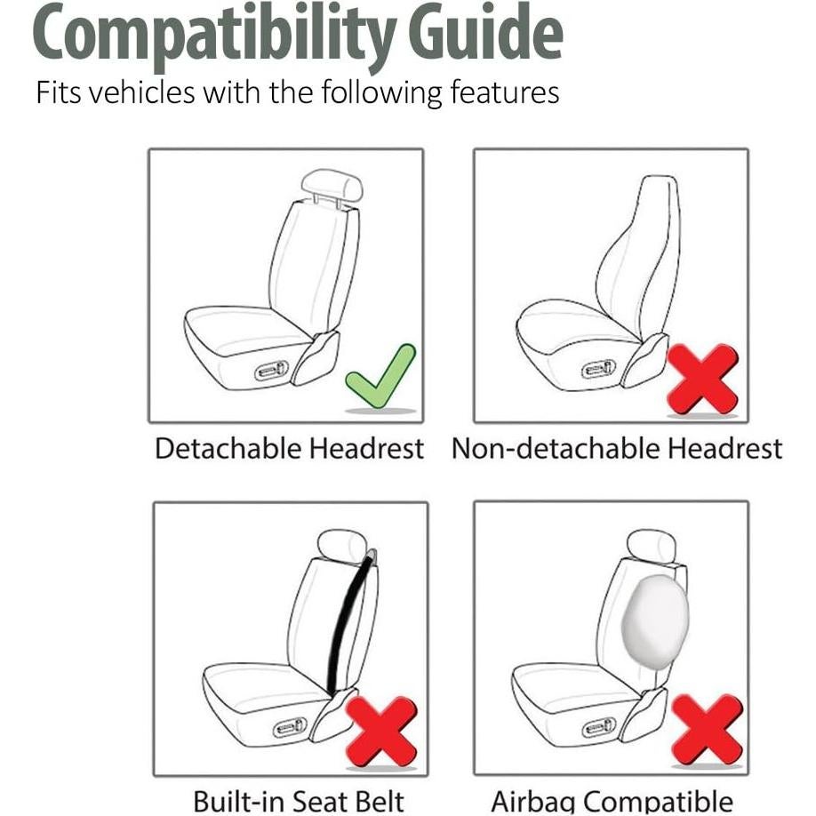 Funda de Asiento de Automóvil TLH Verde Universal Tela