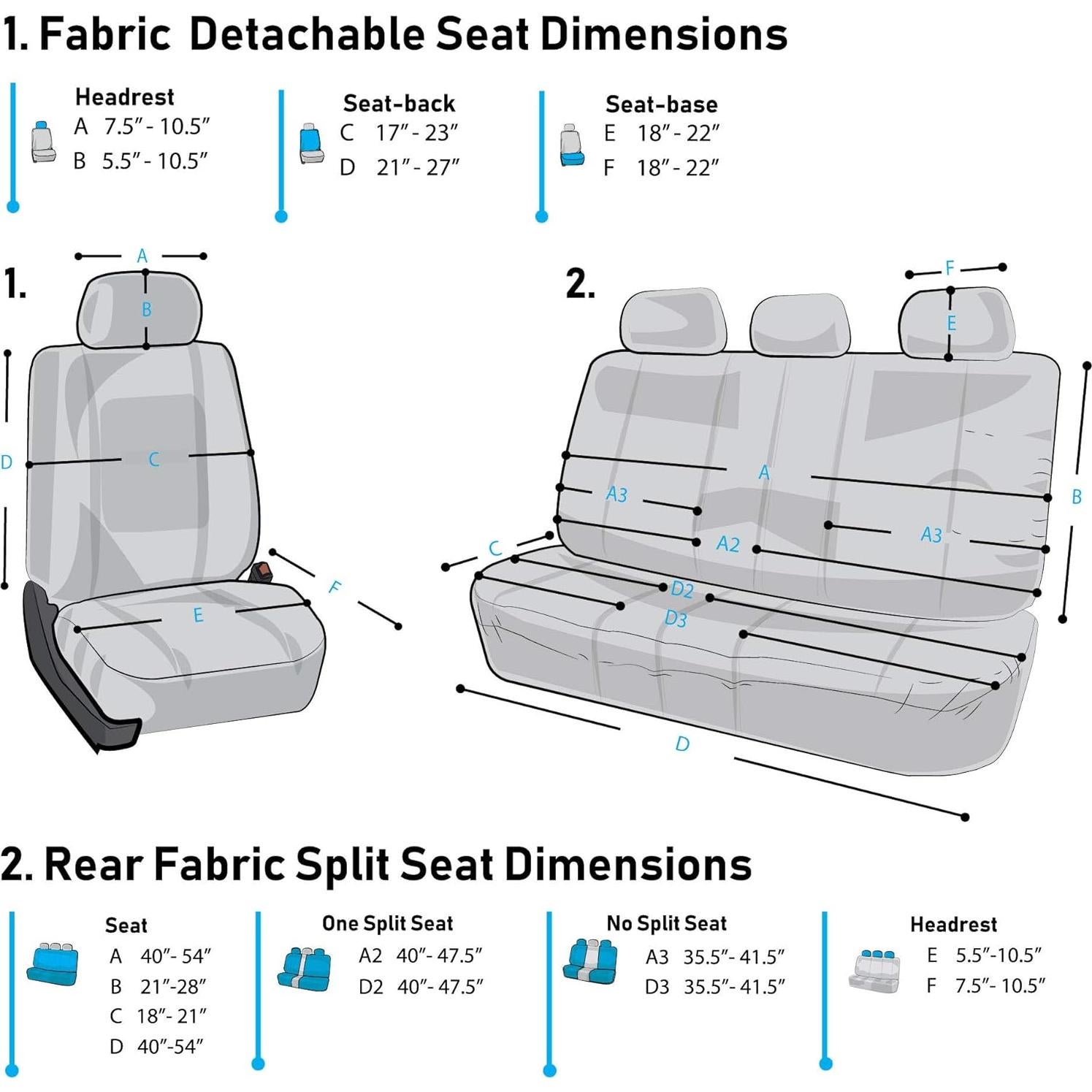 Cubierta de Asiento Trasero FH Group Gris Ajuste Universal