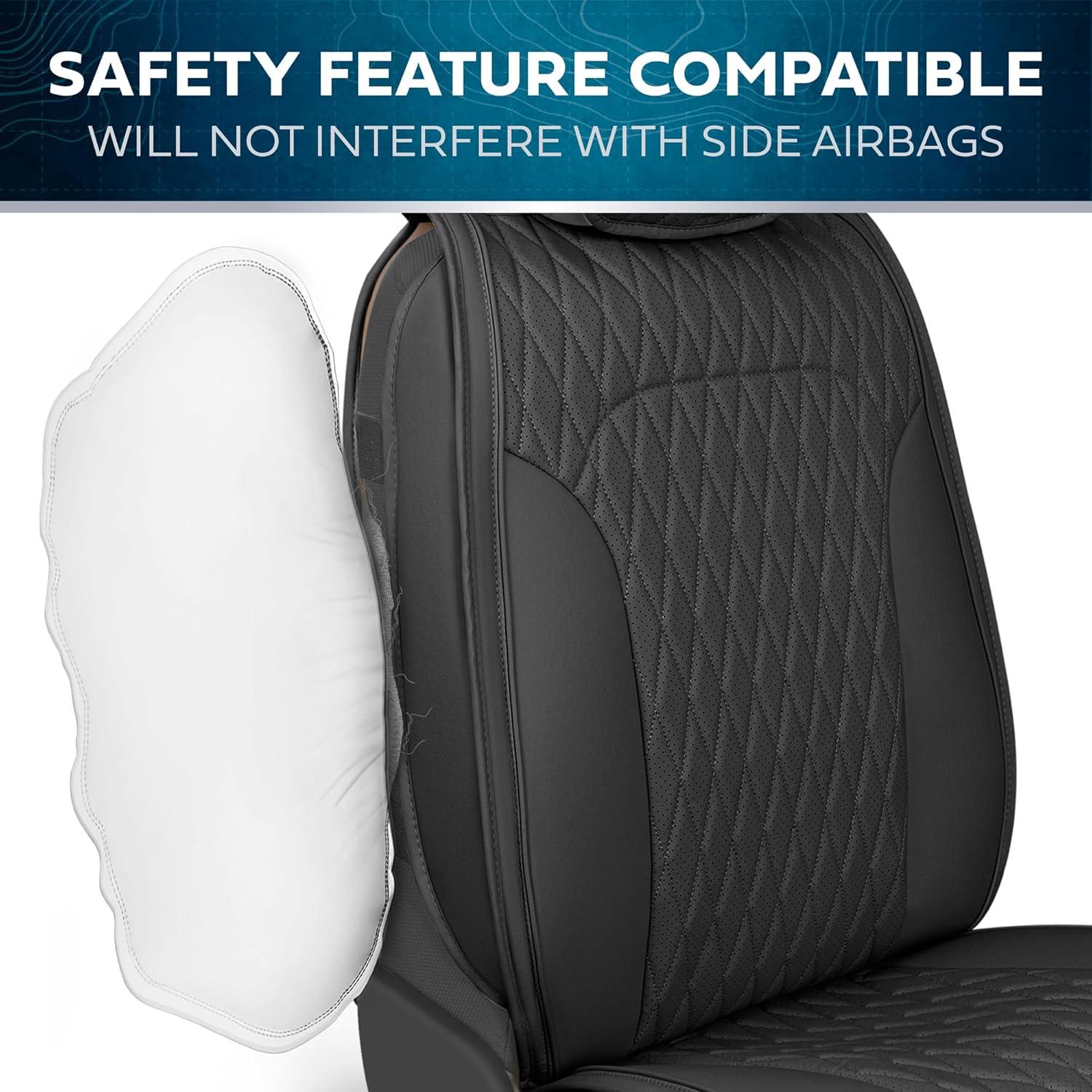 Cubiertas de Asientos de Coche MotorBox DiamondLux - Negro