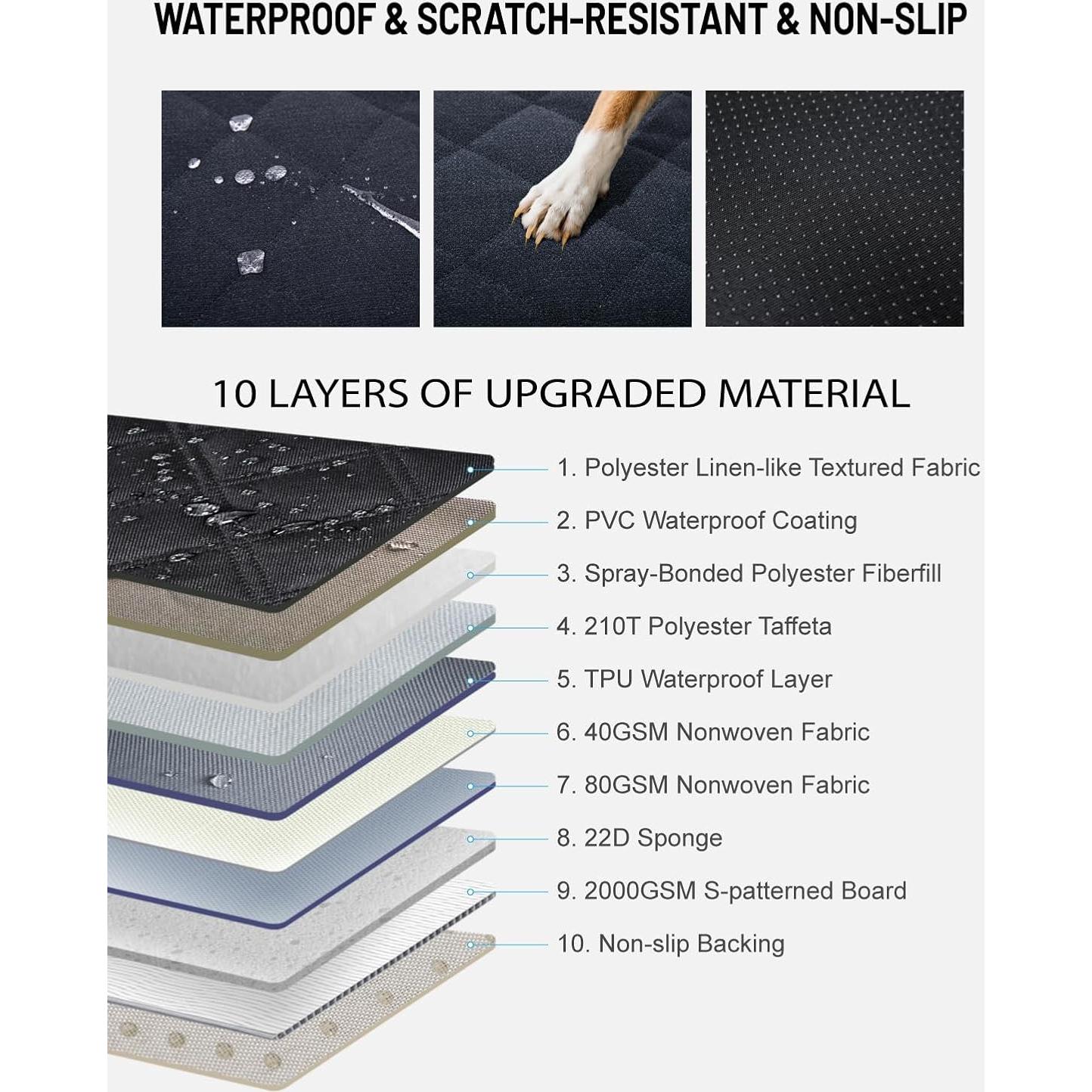 Funda de Asiento para Perros PAWPROVED PP1019 Impermeable Negro