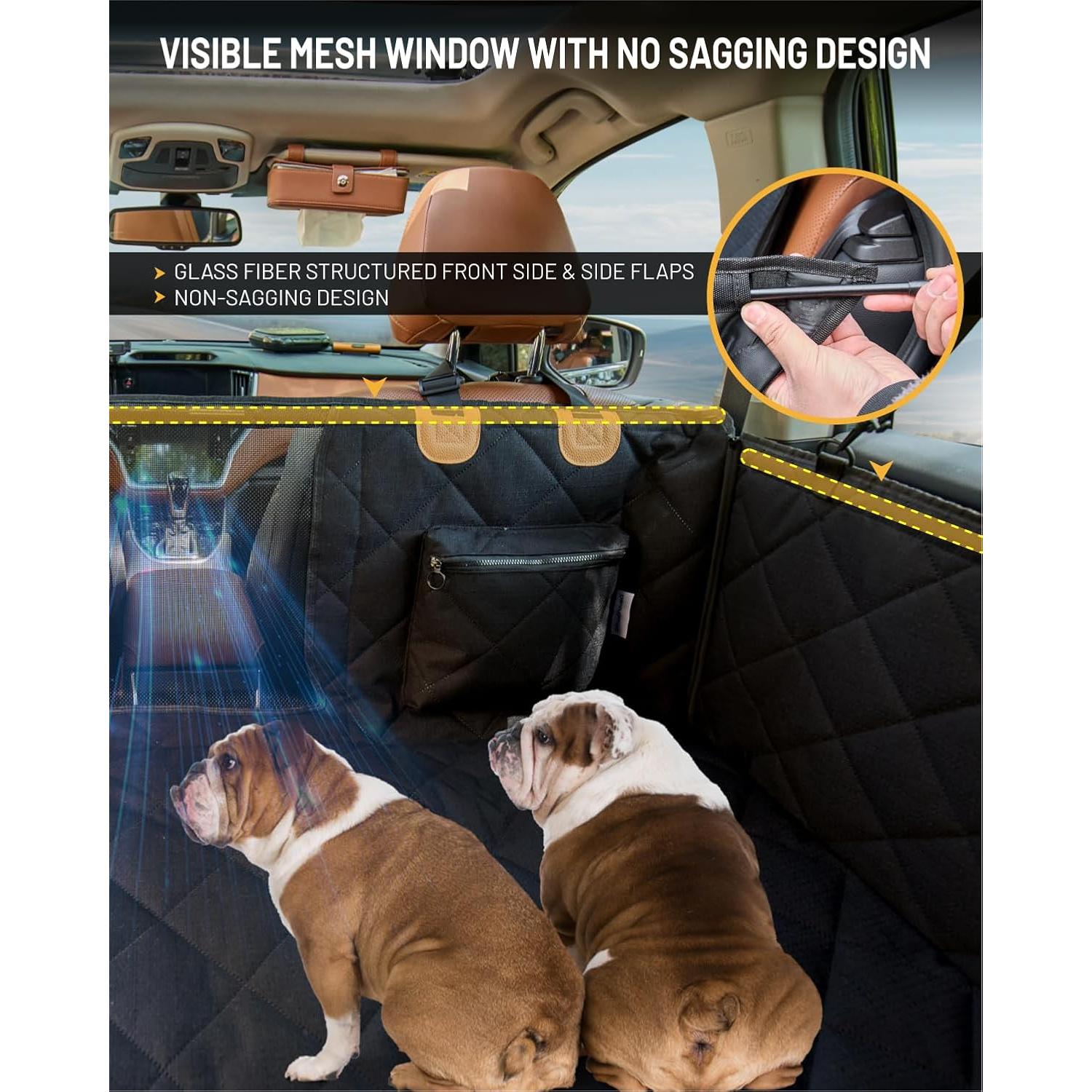 Funda de Asiento para Perros PAWPROVED PP1019 Impermeable Negro