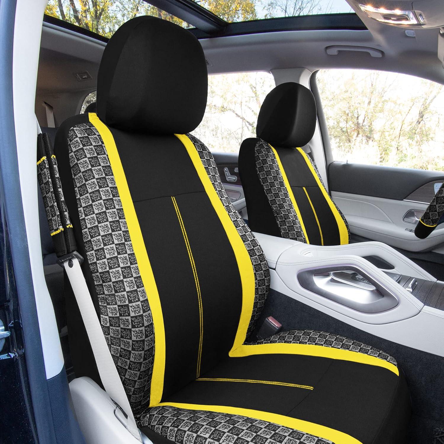 Fundas de Asiento Universal We Are Young Life is Fun Amarillo