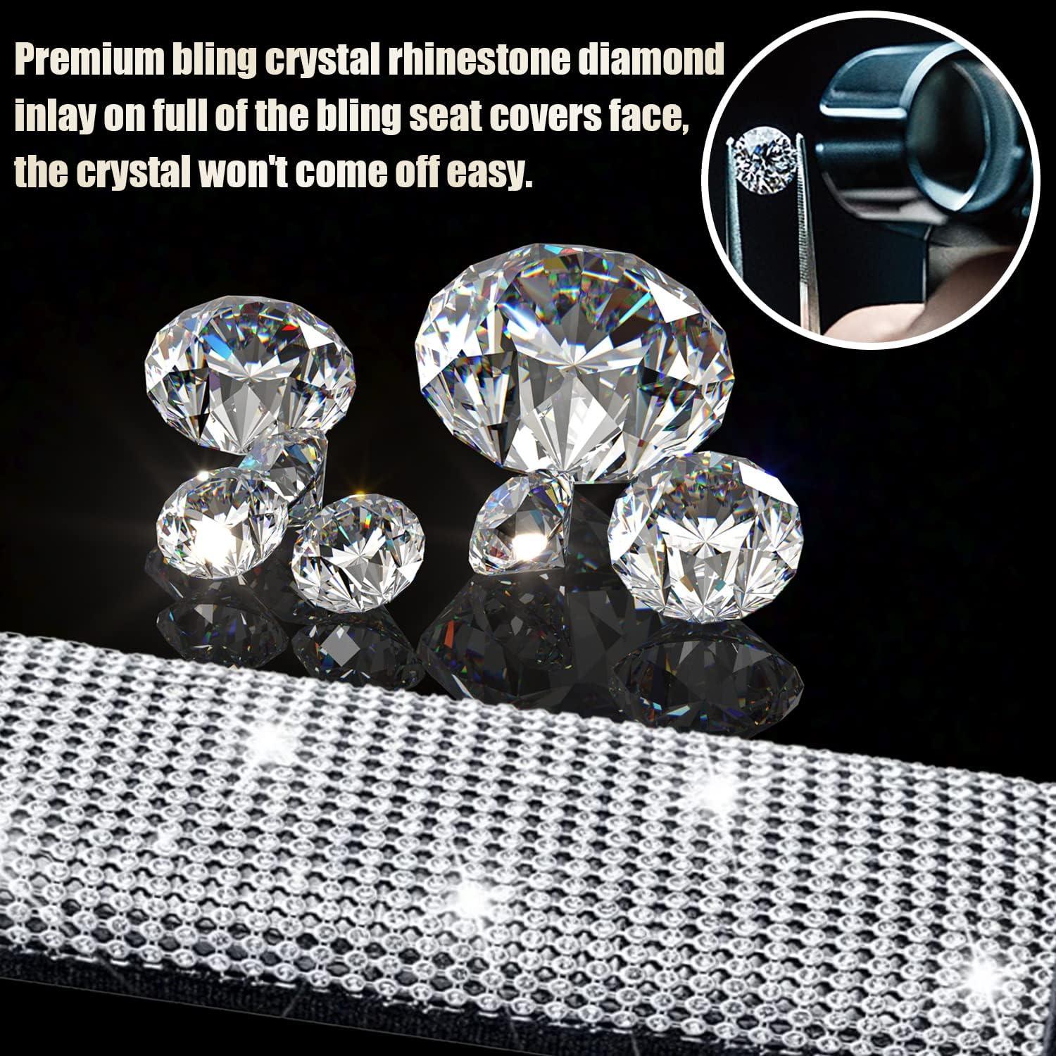 Fundas de Cinturón Brillantes JDDRY 4PC Plata para Auto