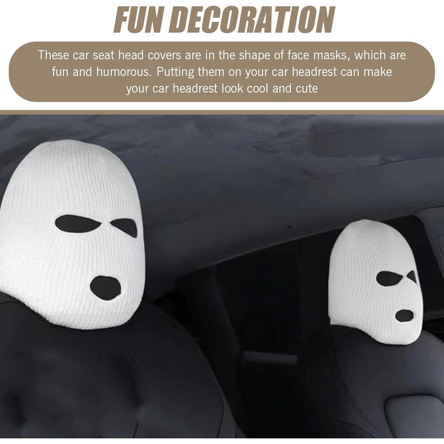 Protector de Reposacabezas de Coche leediga 2 PCS Blanco